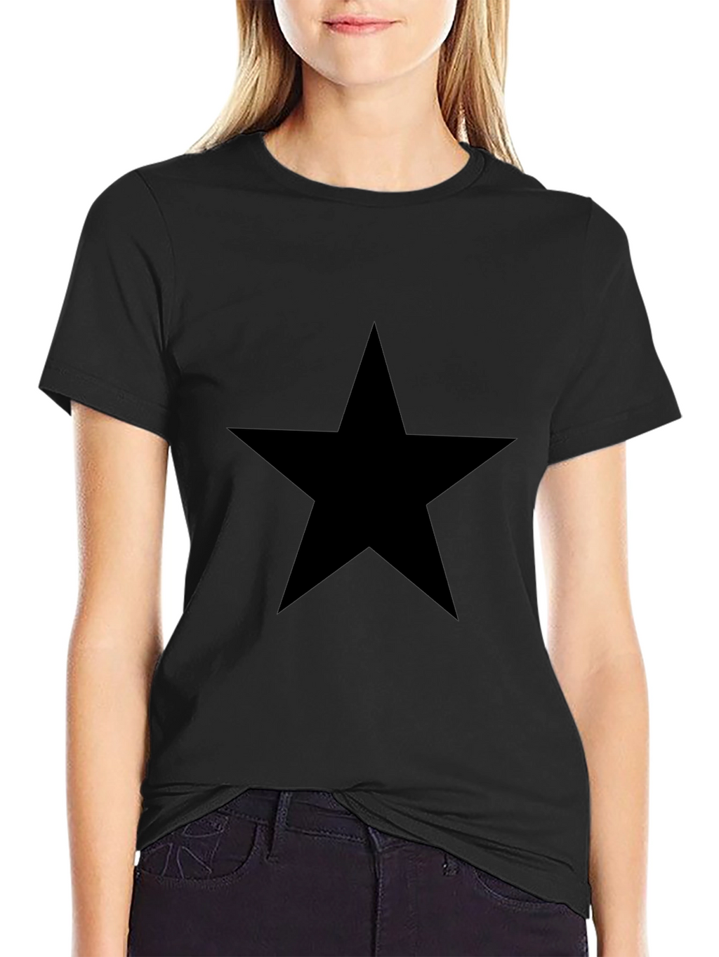 Black Star Graphic Tee - Mens Casual Shirt