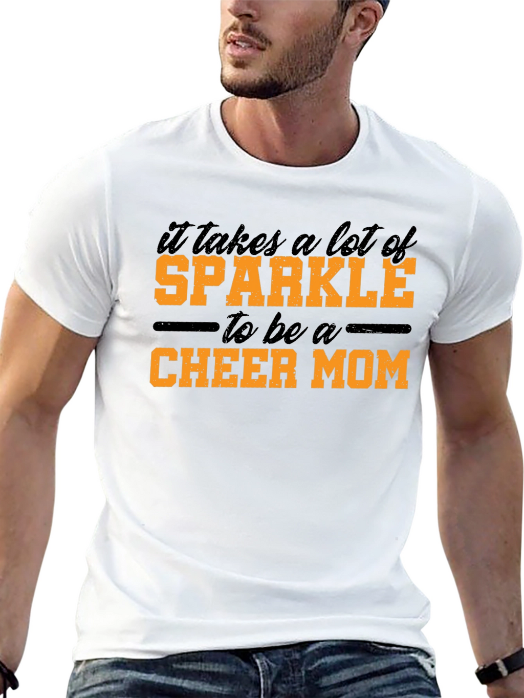 Sparkle Cheer Mom T-Shirt