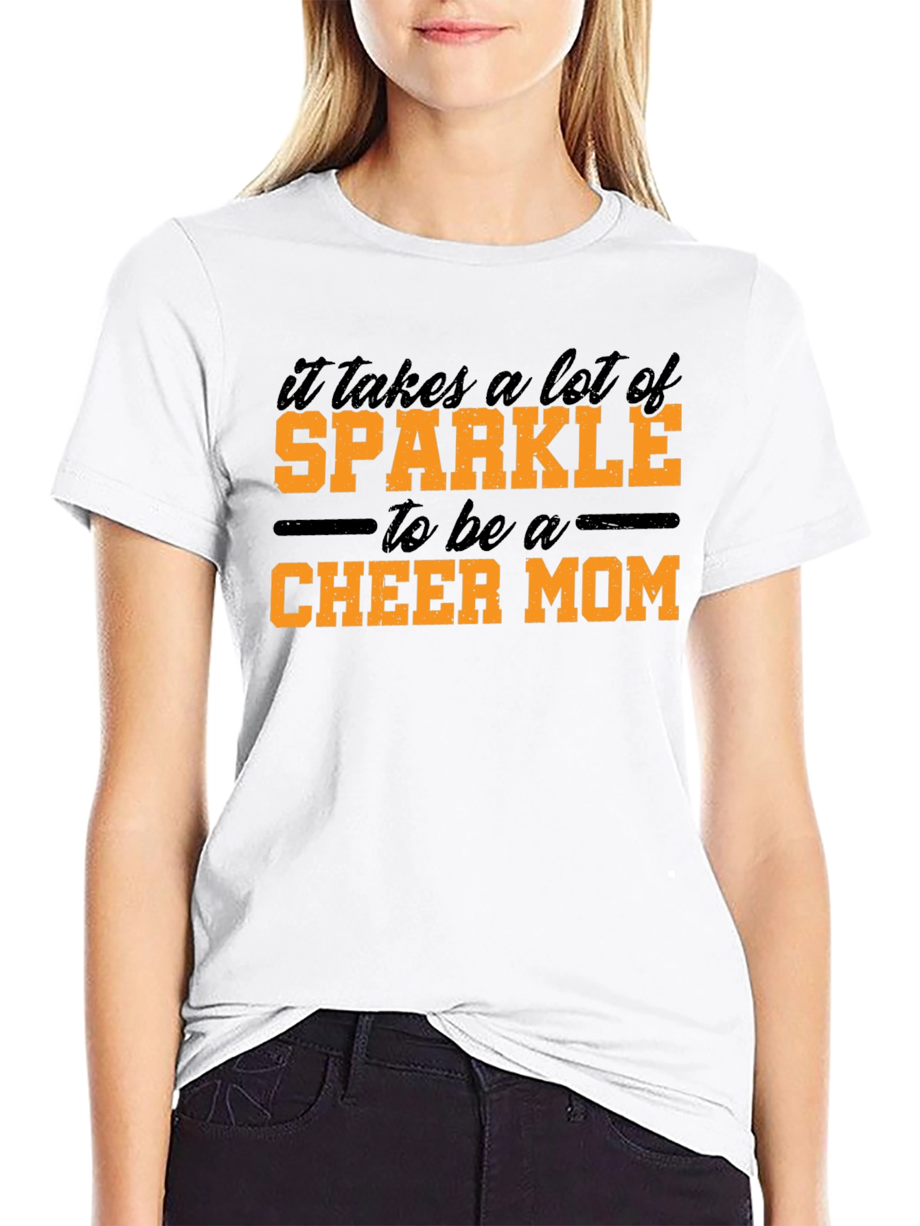 Sparkle Cheer Mom T-Shirt