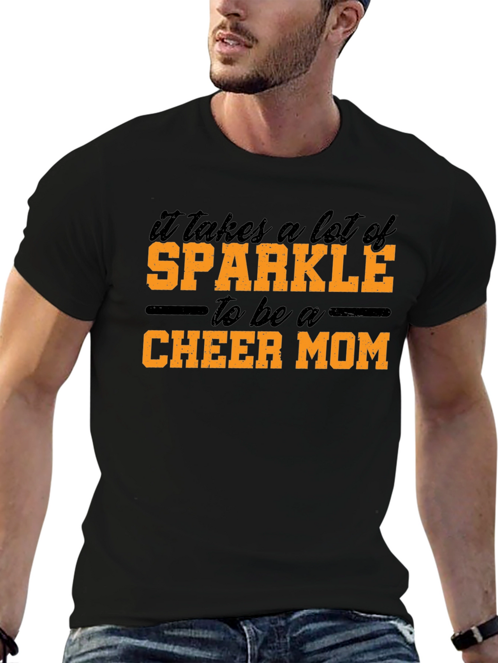 Sparkle Cheer Mom T-Shirt