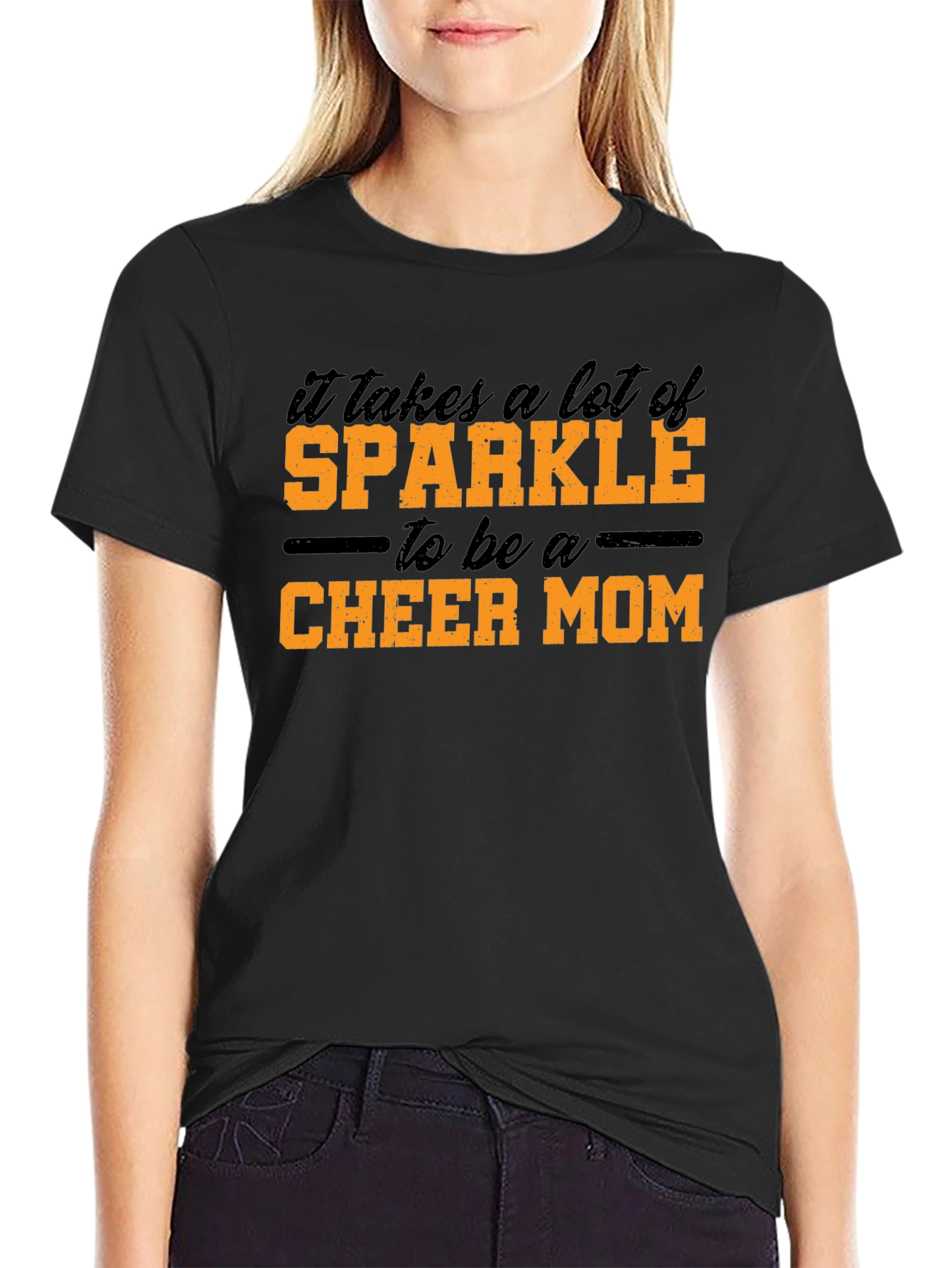 Sparkle Cheer Mom T-Shirt