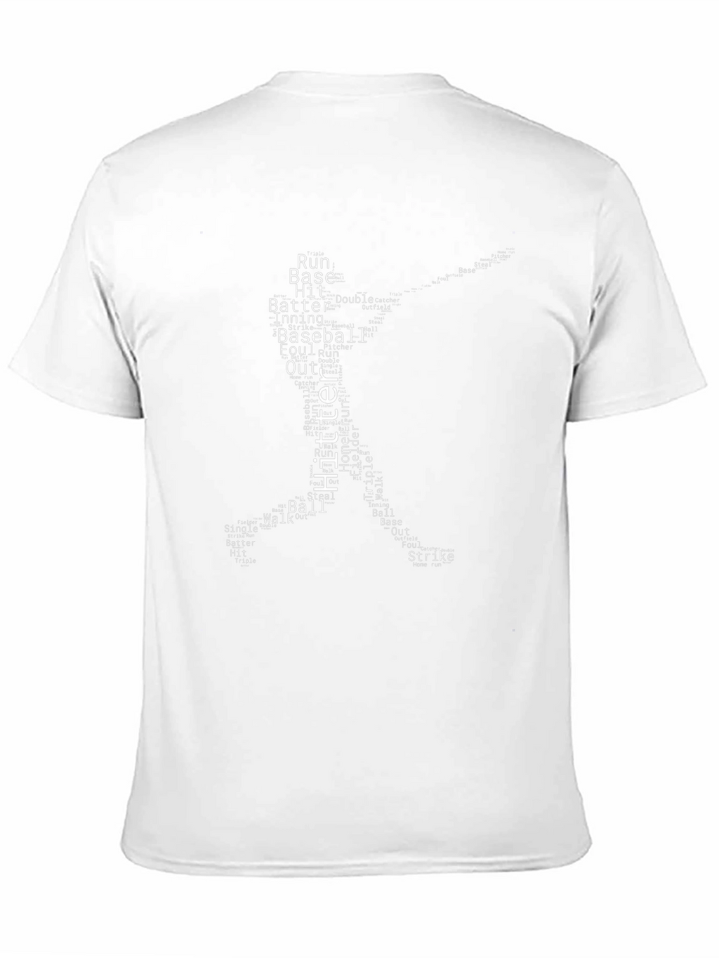 Baseball Hitter Word Art T-Shirt