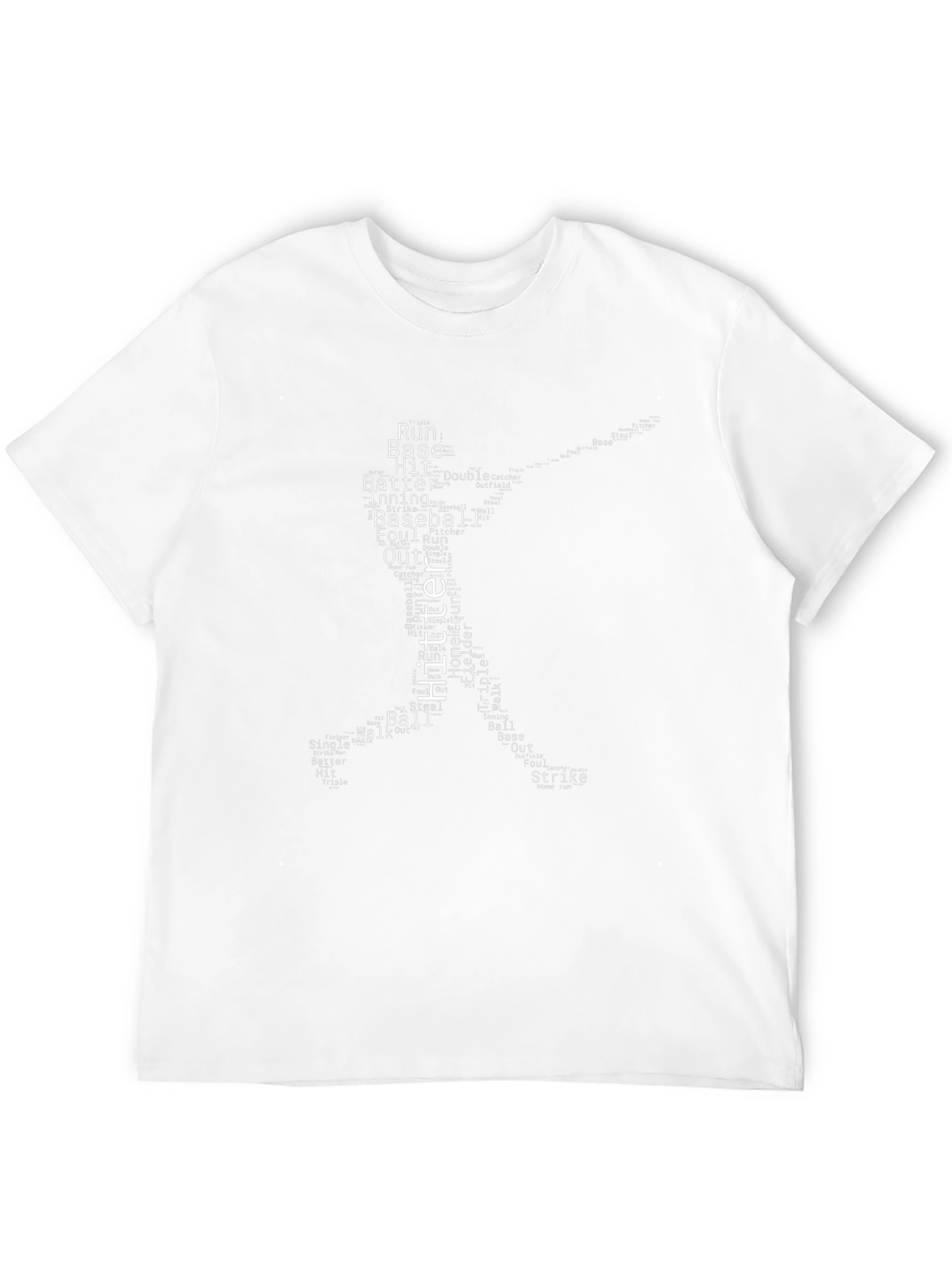 Baseball Hitter Word Art T-Shirt