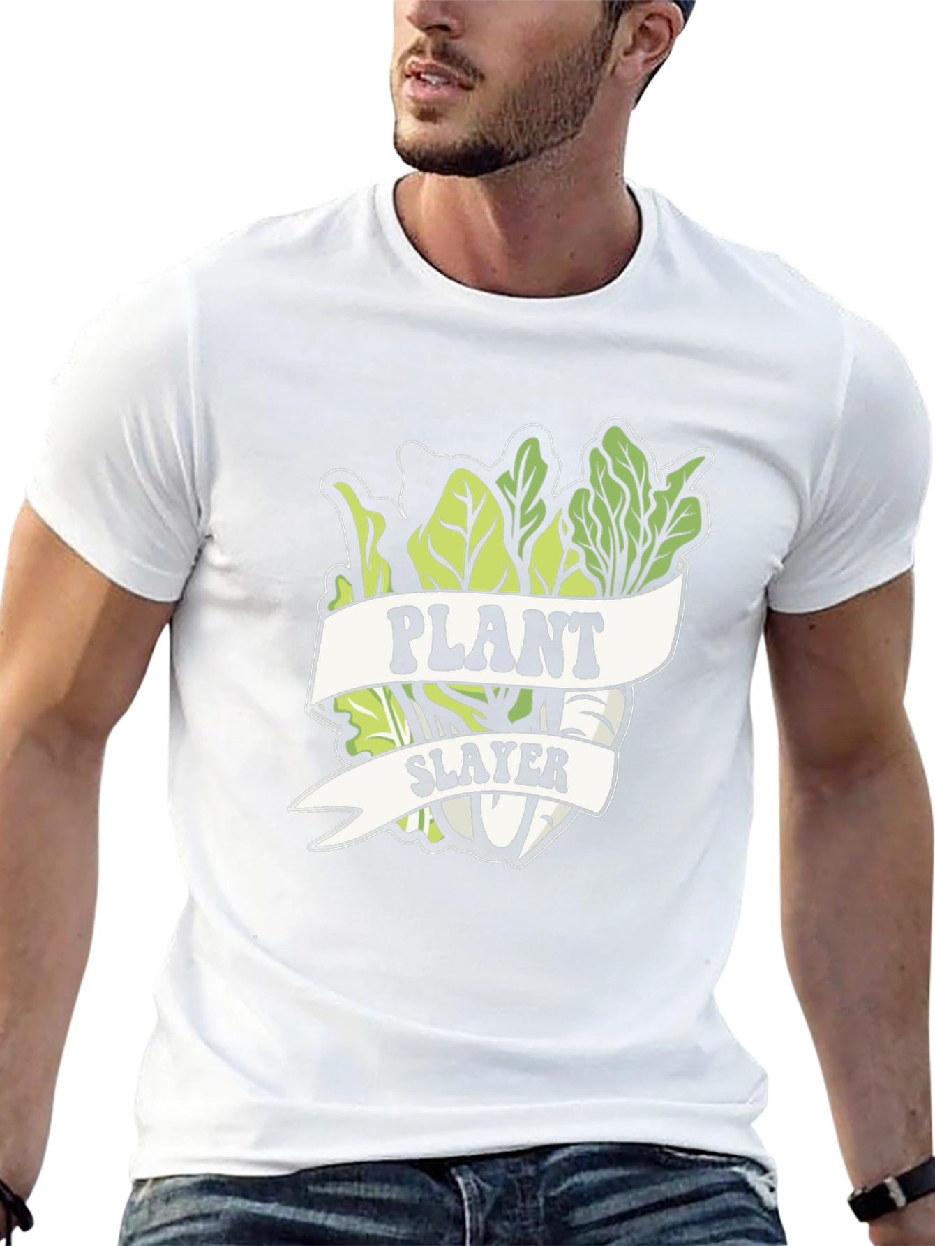 Plant Slayer Graphic T-Shirt - Vegetarian Humor Tee
