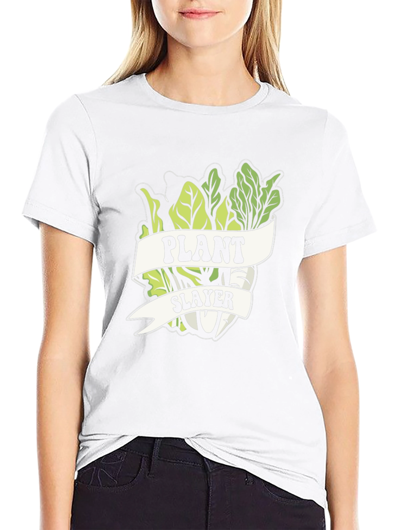 Plant Slayer Graphic T-Shirt - Vegetarian Humor Tee
