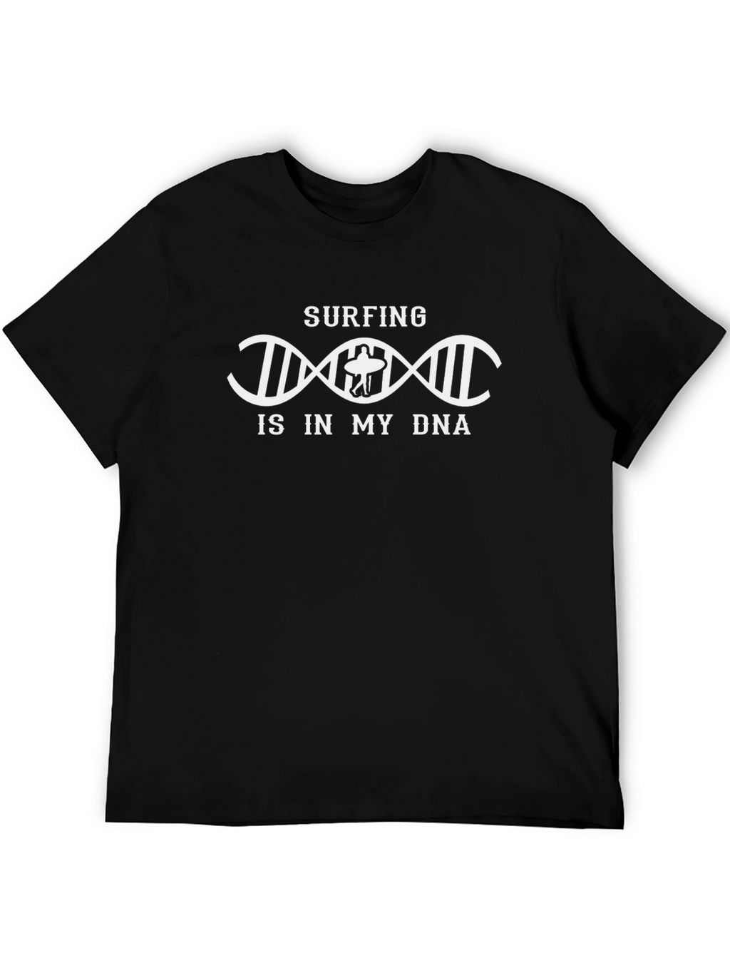 Surfing DNA Graphic T-Shirt - Black