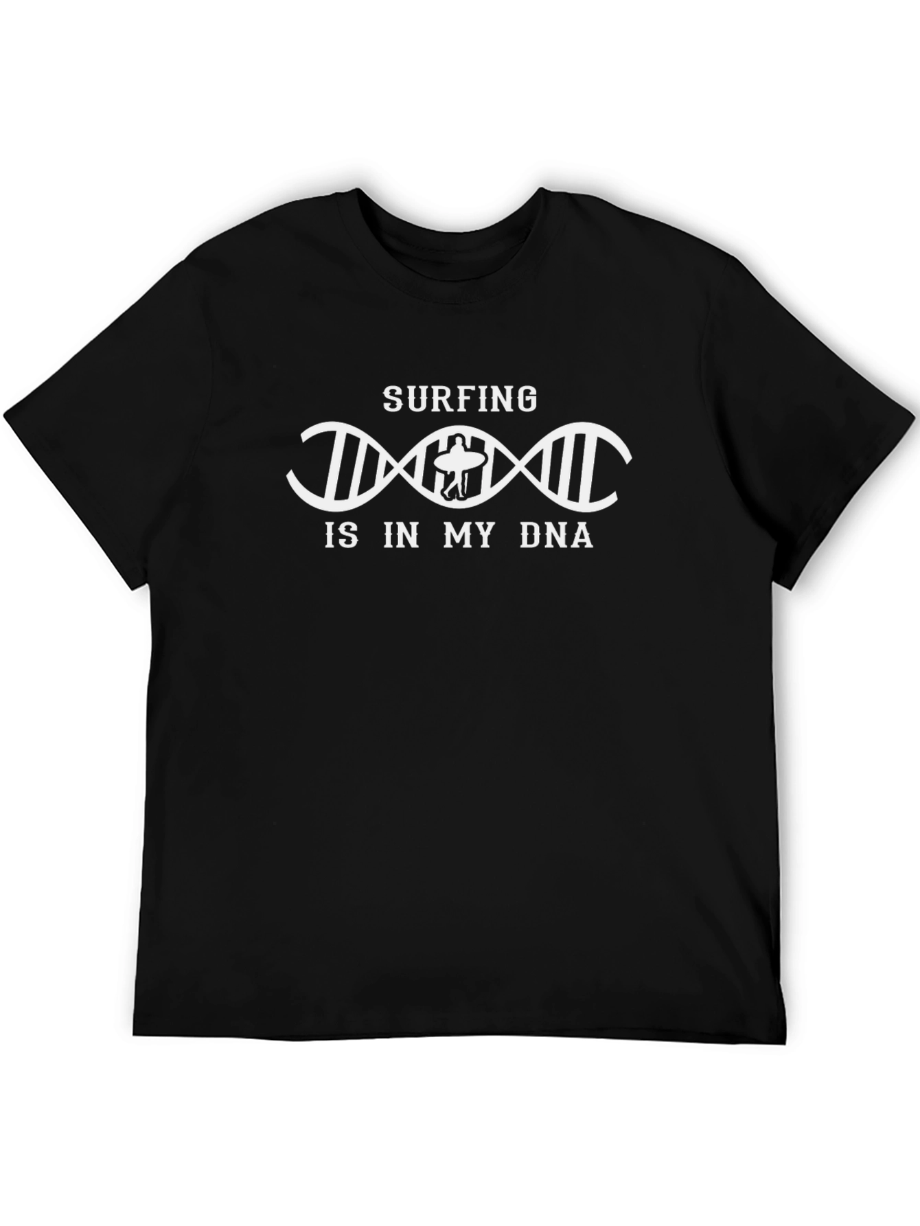 Surfing DNA Graphic T-Shirt - Black