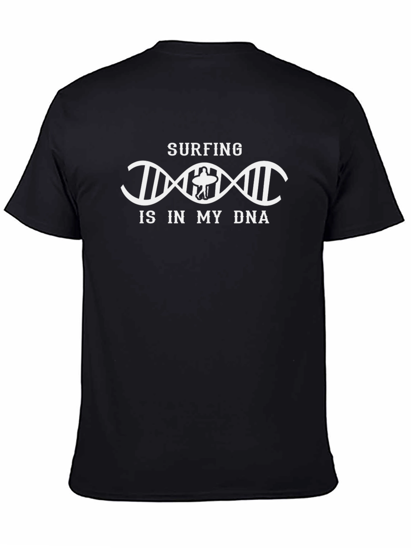 Surfing DNA Graphic T-Shirt - Black