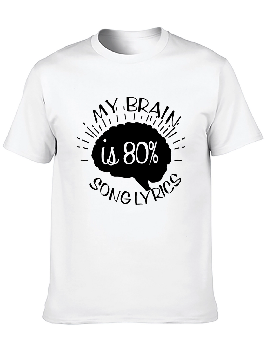 Brain Song Lyrics Graphic T-Shirt