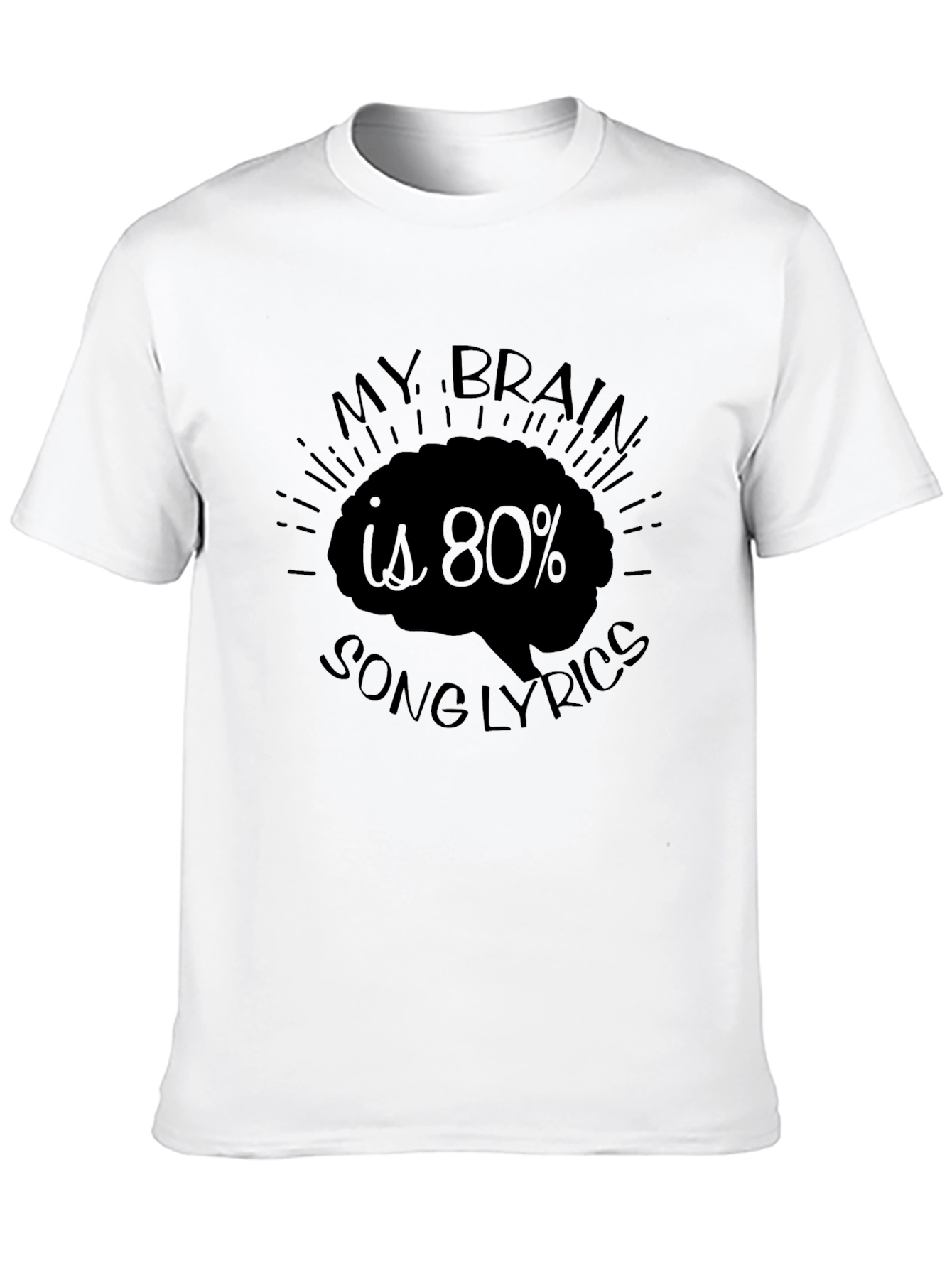 Brain Song Lyrics Graphic T-Shirt