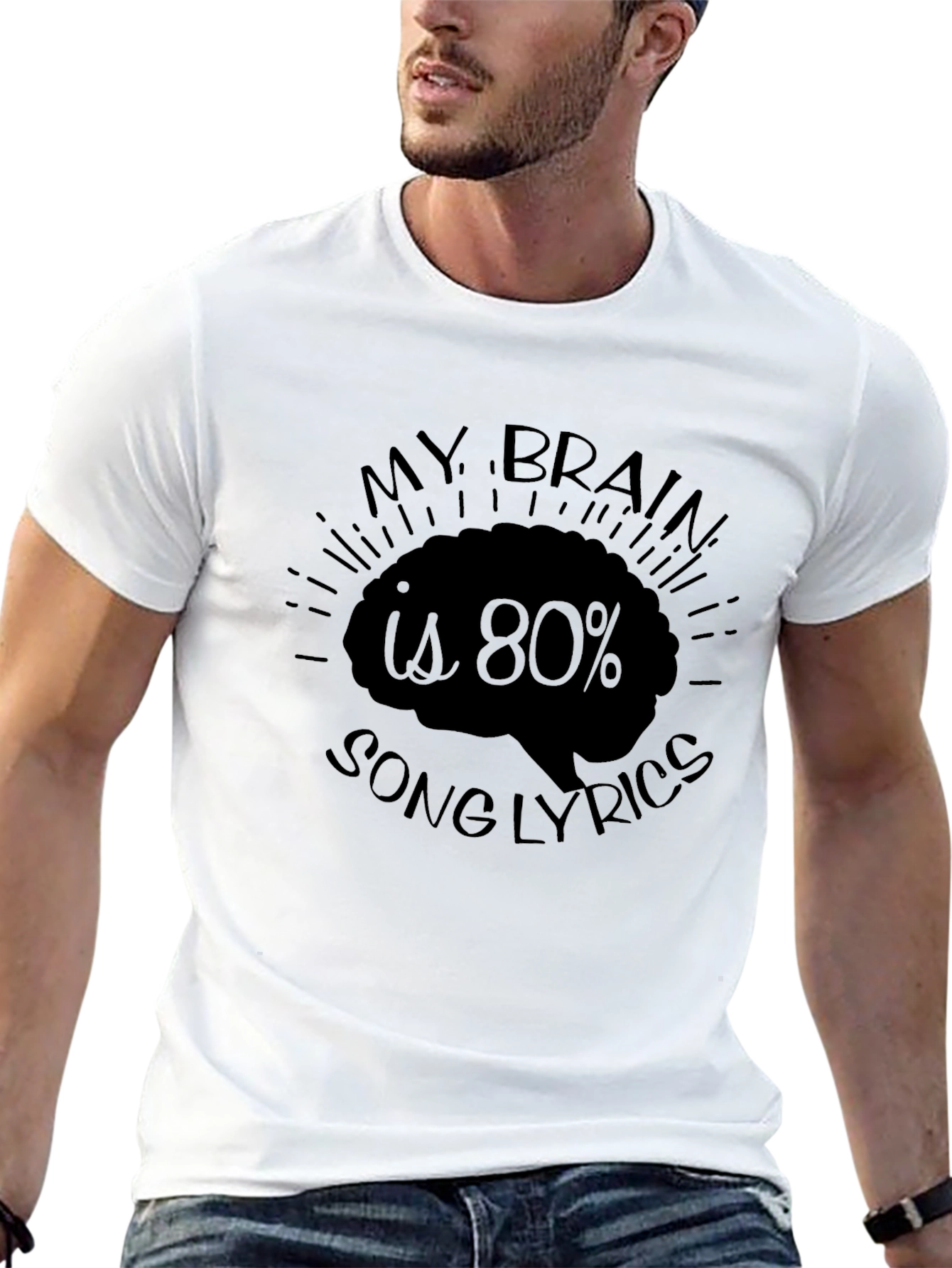 Brain Song Lyrics Graphic T-Shirt
