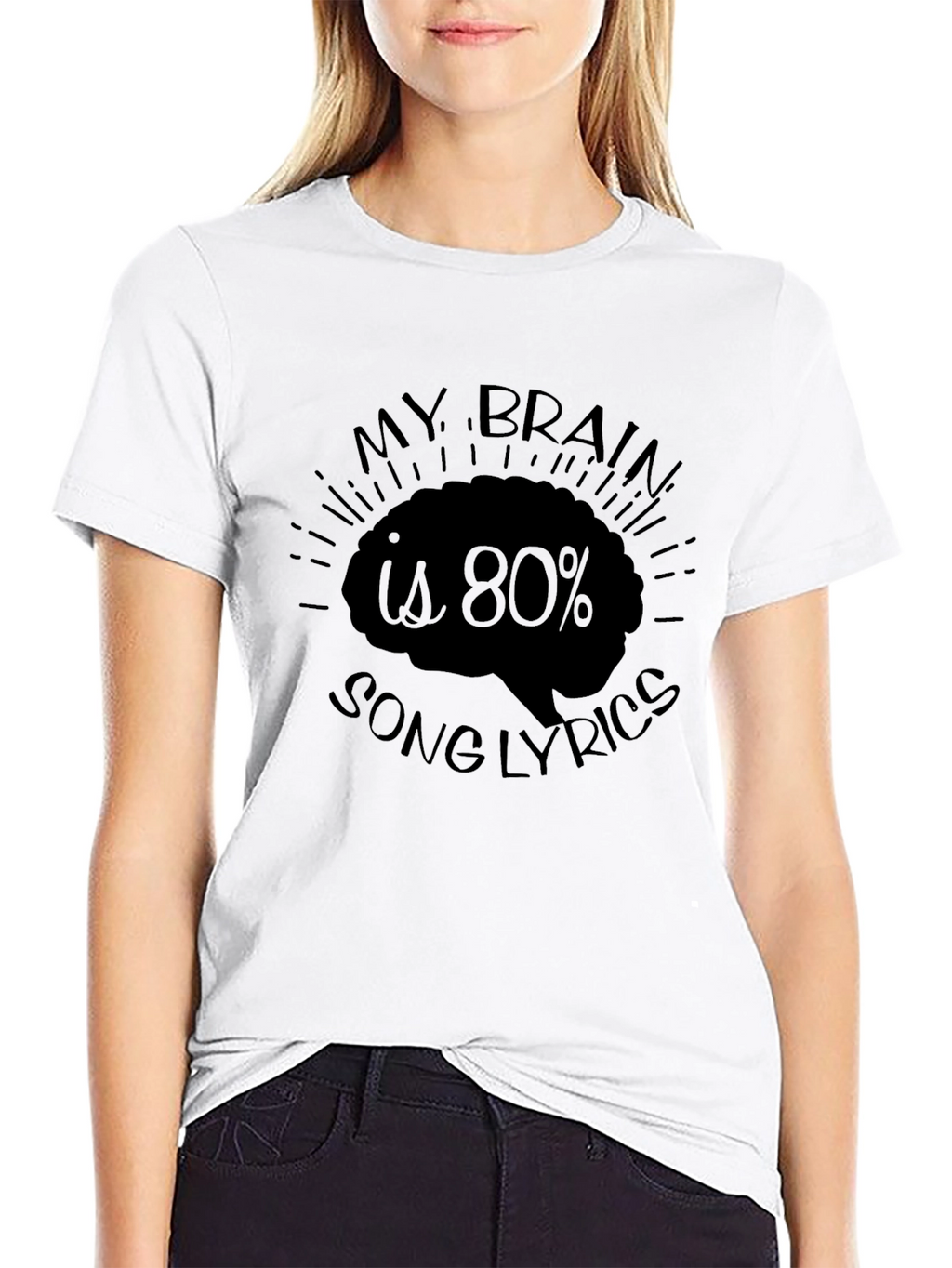 Brain Song Lyrics Graphic T-Shirt