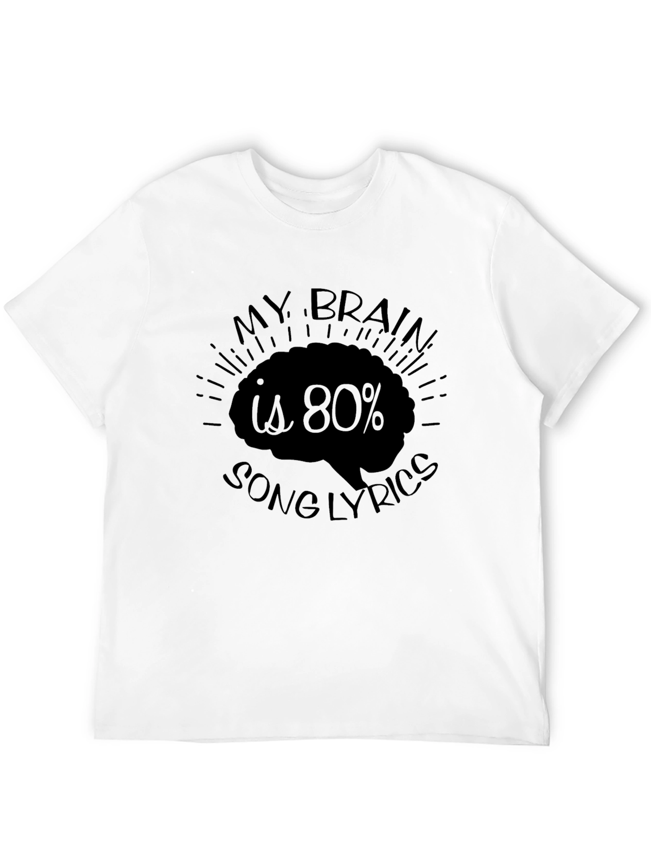 Brain Song Lyrics Graphic T-Shirt