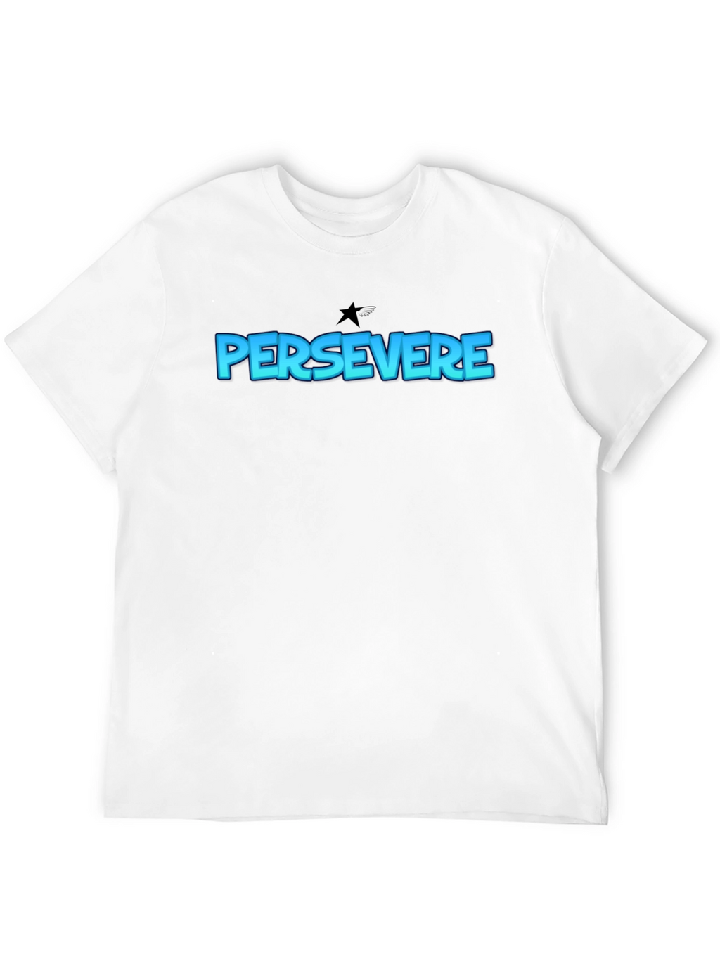 Persevere Graphic Tee - Classic Black Cotton T-Shirt
