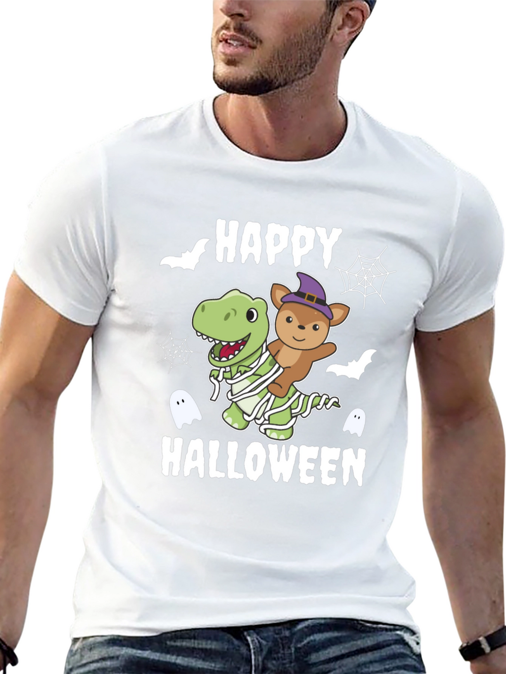 Happy Halloween Dinosaur & Teddy T-Shirt