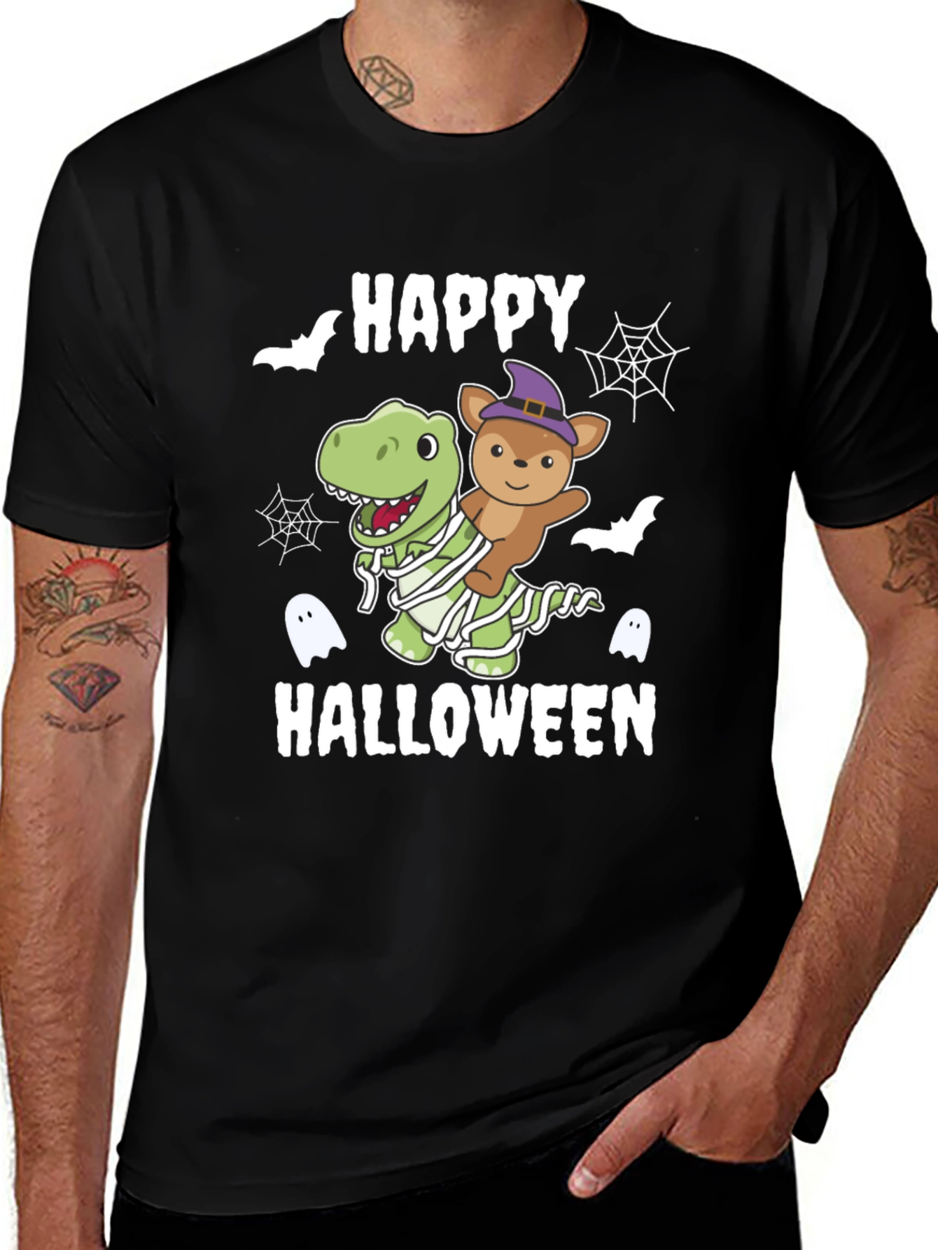 Happy Halloween Dinosaur & Teddy T-Shirt