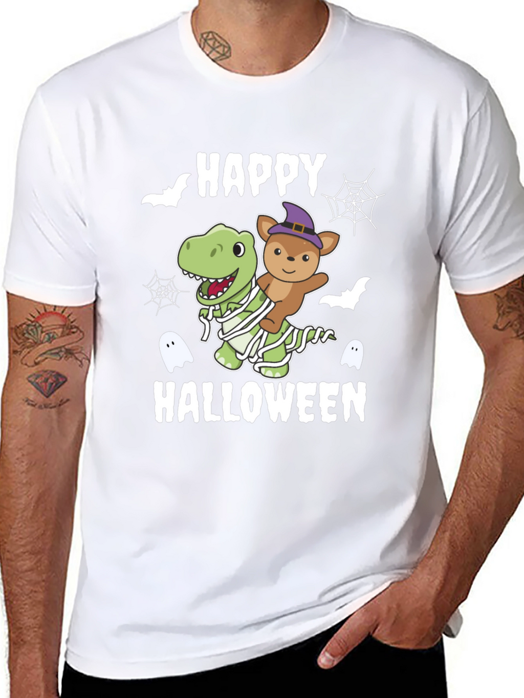 Happy Halloween Dinosaur & Teddy T-Shirt