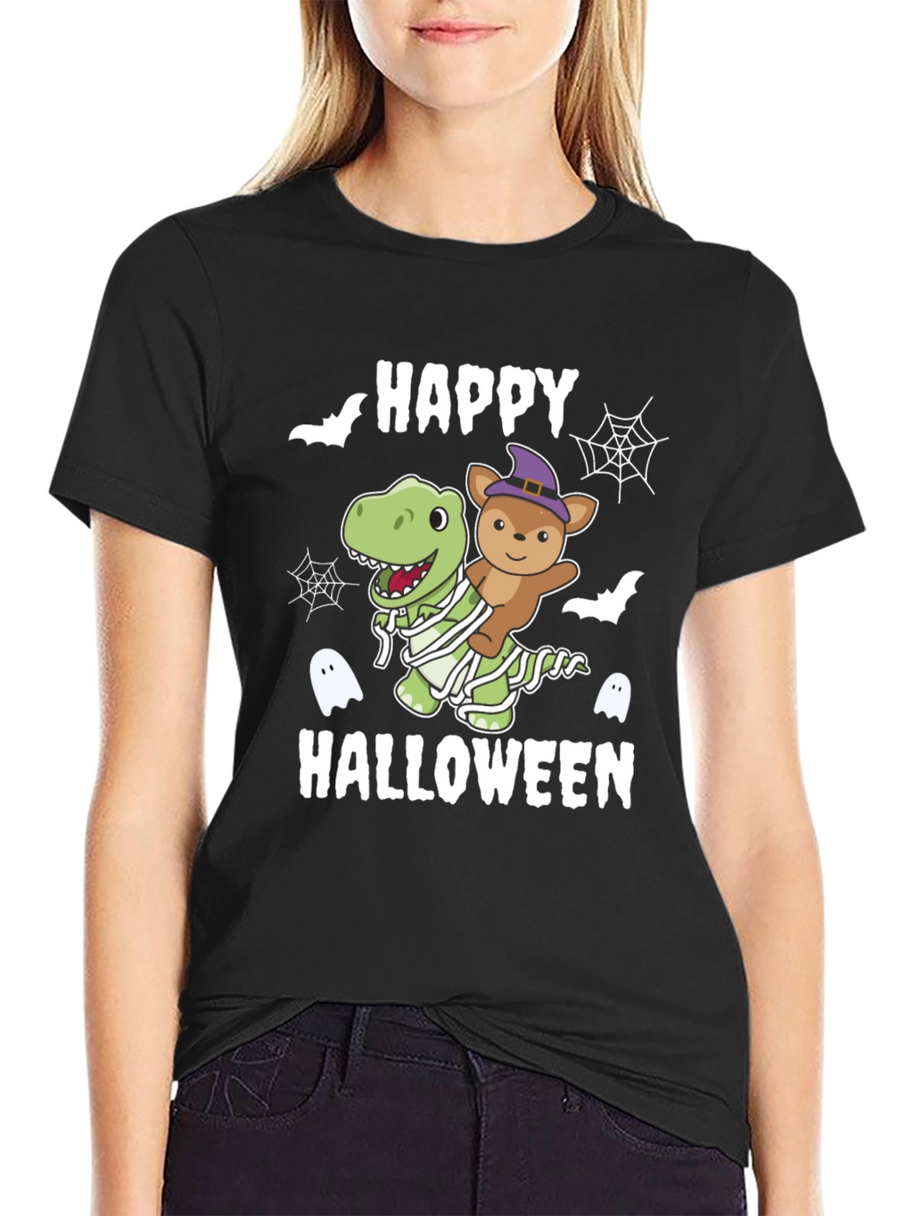Happy Halloween Dinosaur & Teddy T-Shirt