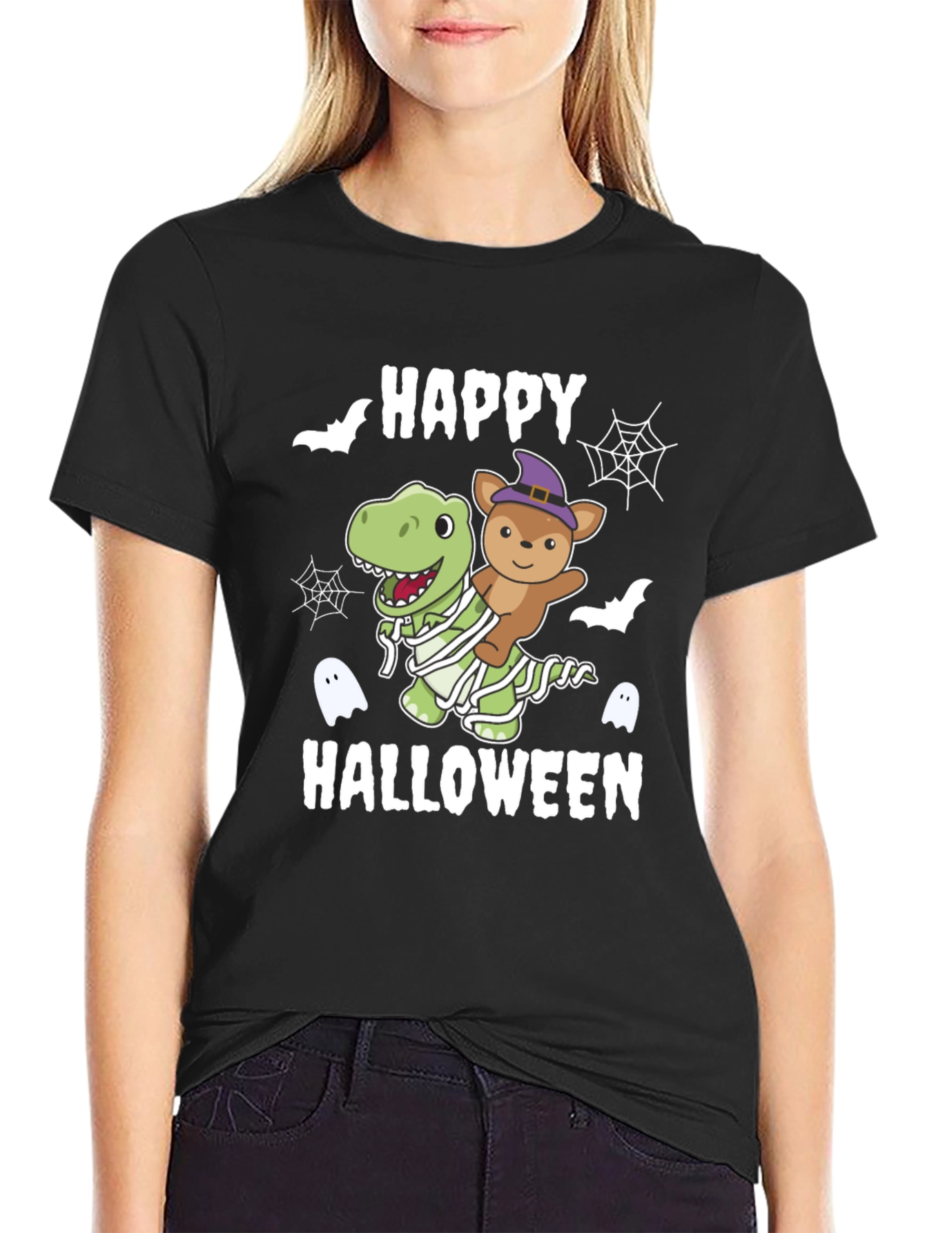 Happy Halloween Dinosaur & Teddy T-Shirt