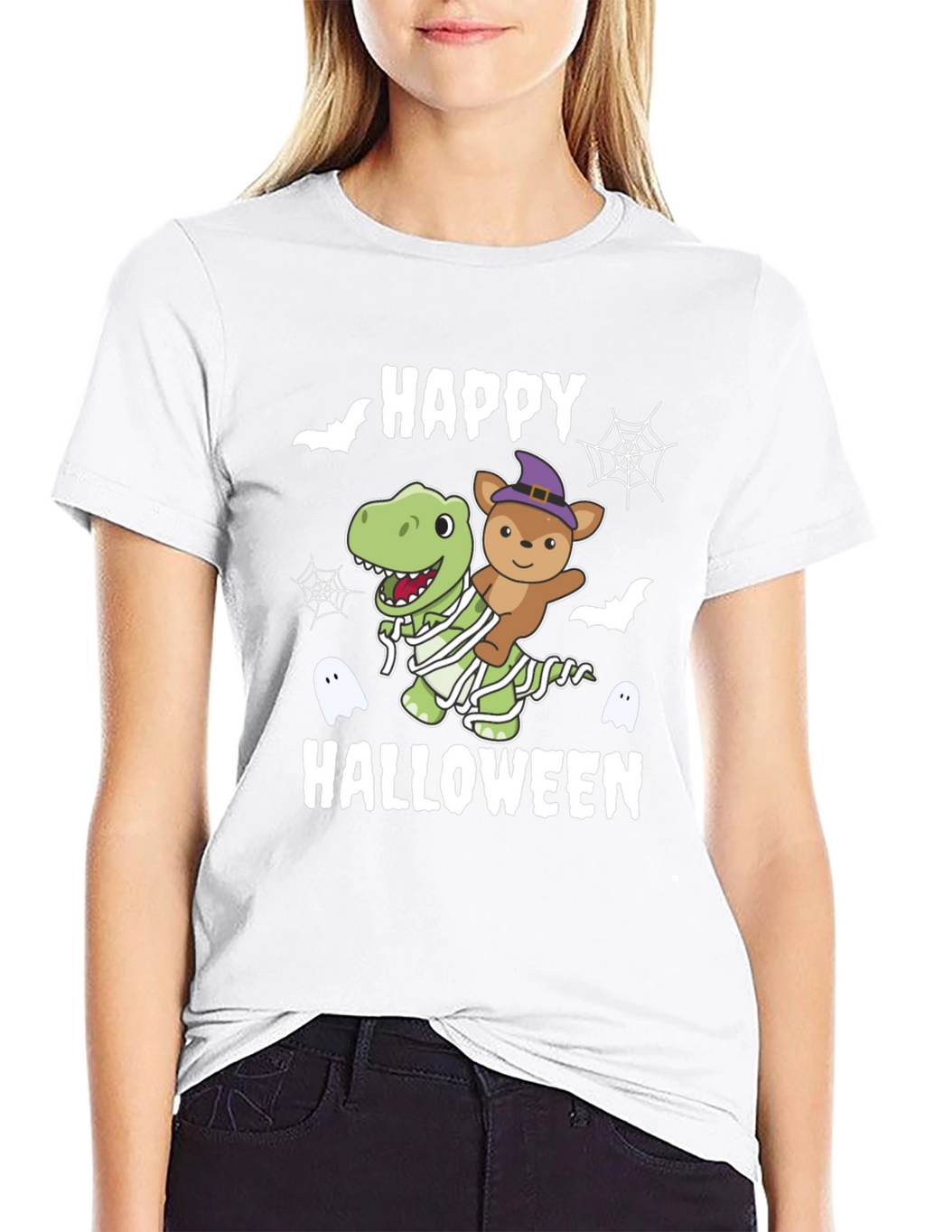 Happy Halloween Dinosaur & Teddy T-Shirt