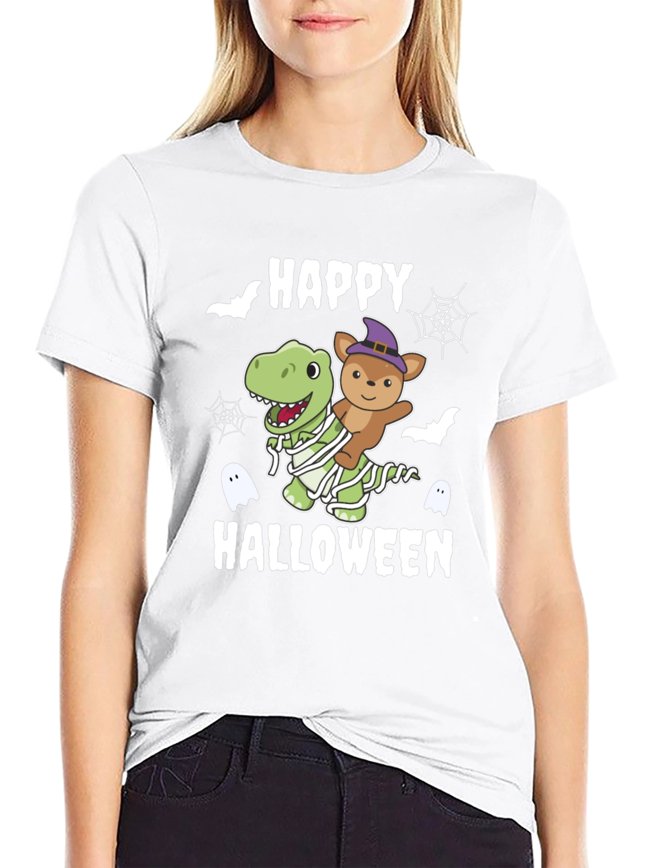 Happy Halloween Dinosaur & Teddy T-Shirt