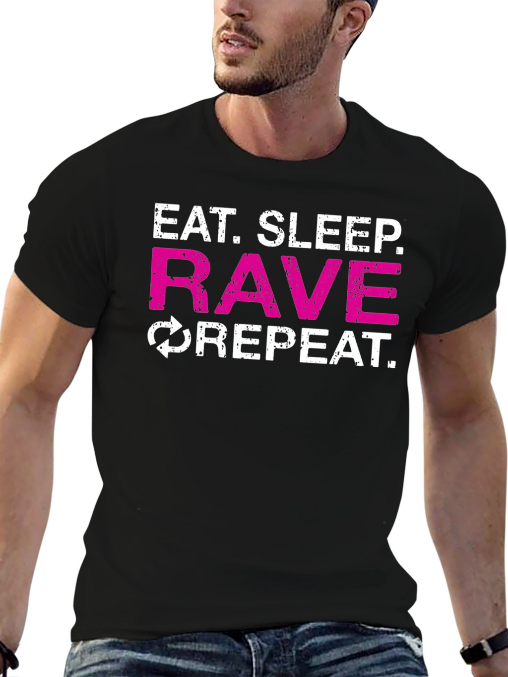 Eat Sleep Rave Repeat Graphic Tee