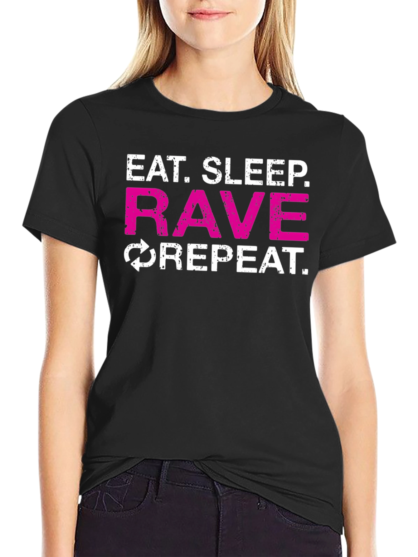 Eat Sleep Rave Repeat Graphic Tee