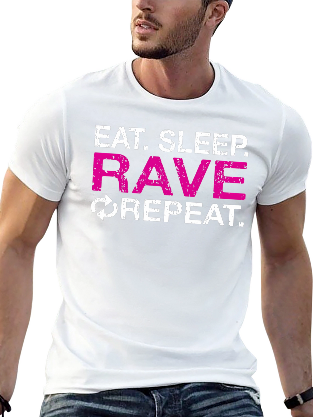 Eat Sleep Rave Repeat Graphic Tee