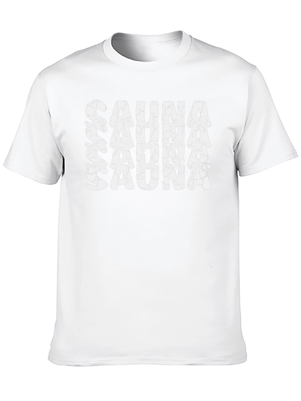 Sauna Text Tee - Black Cotton T-Shirt