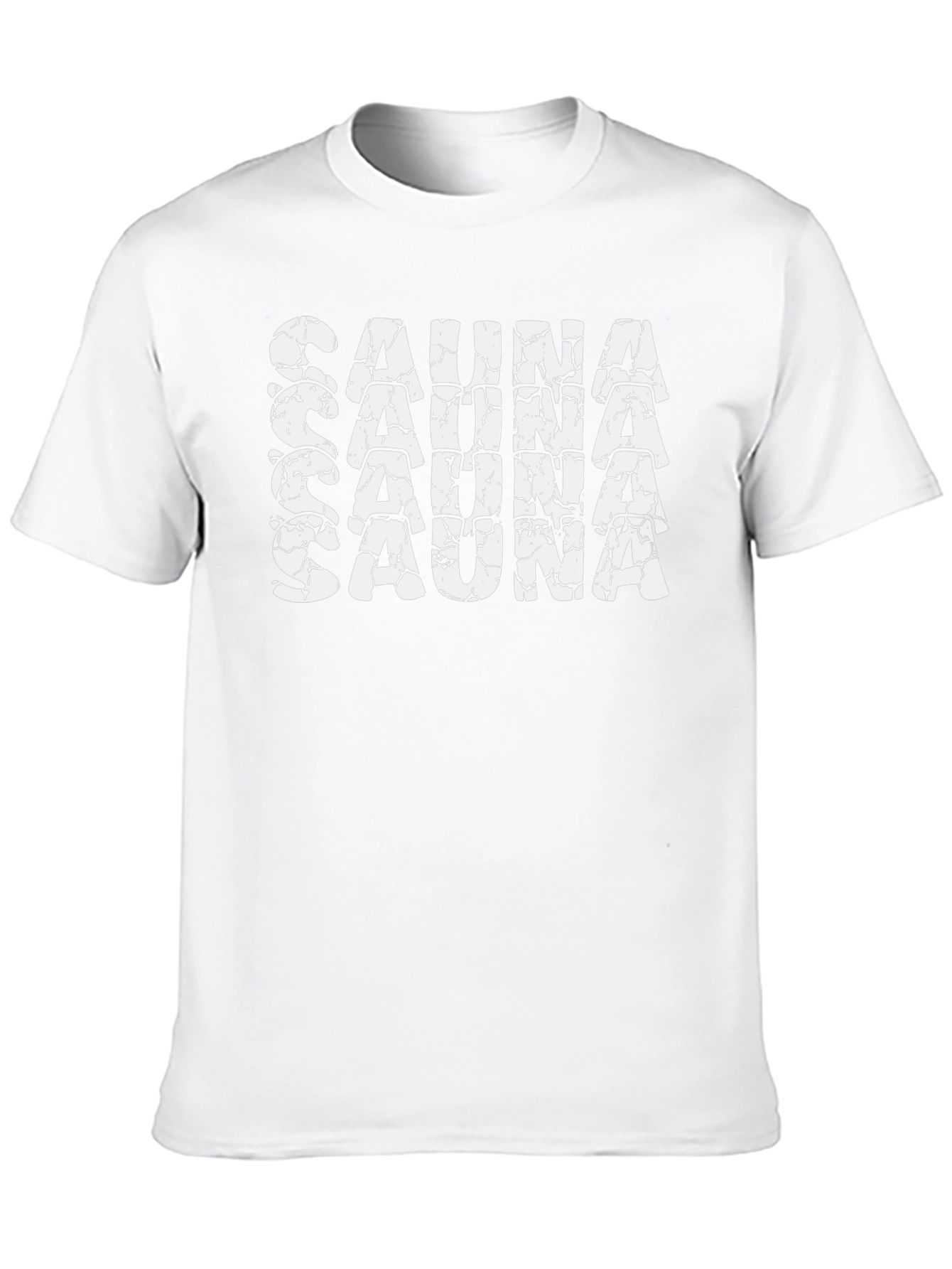 Sauna Text Tee - Black Cotton T-Shirt