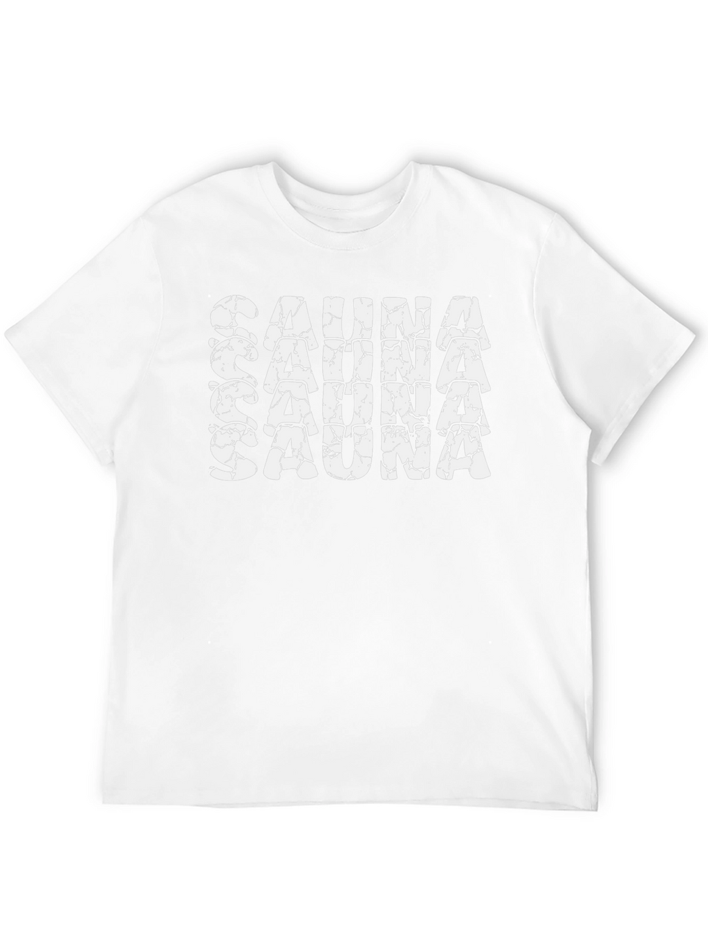 Sauna Text Tee - Black Cotton T-Shirt