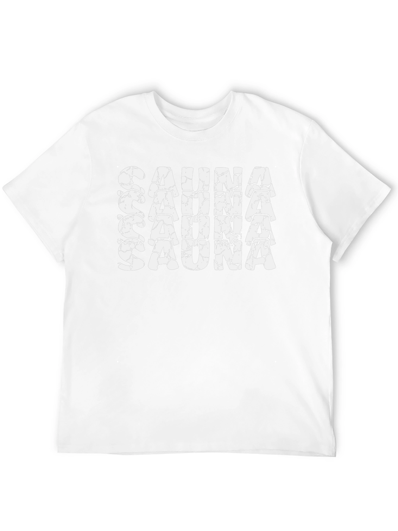 Sauna Text Tee - Black Cotton T-Shirt