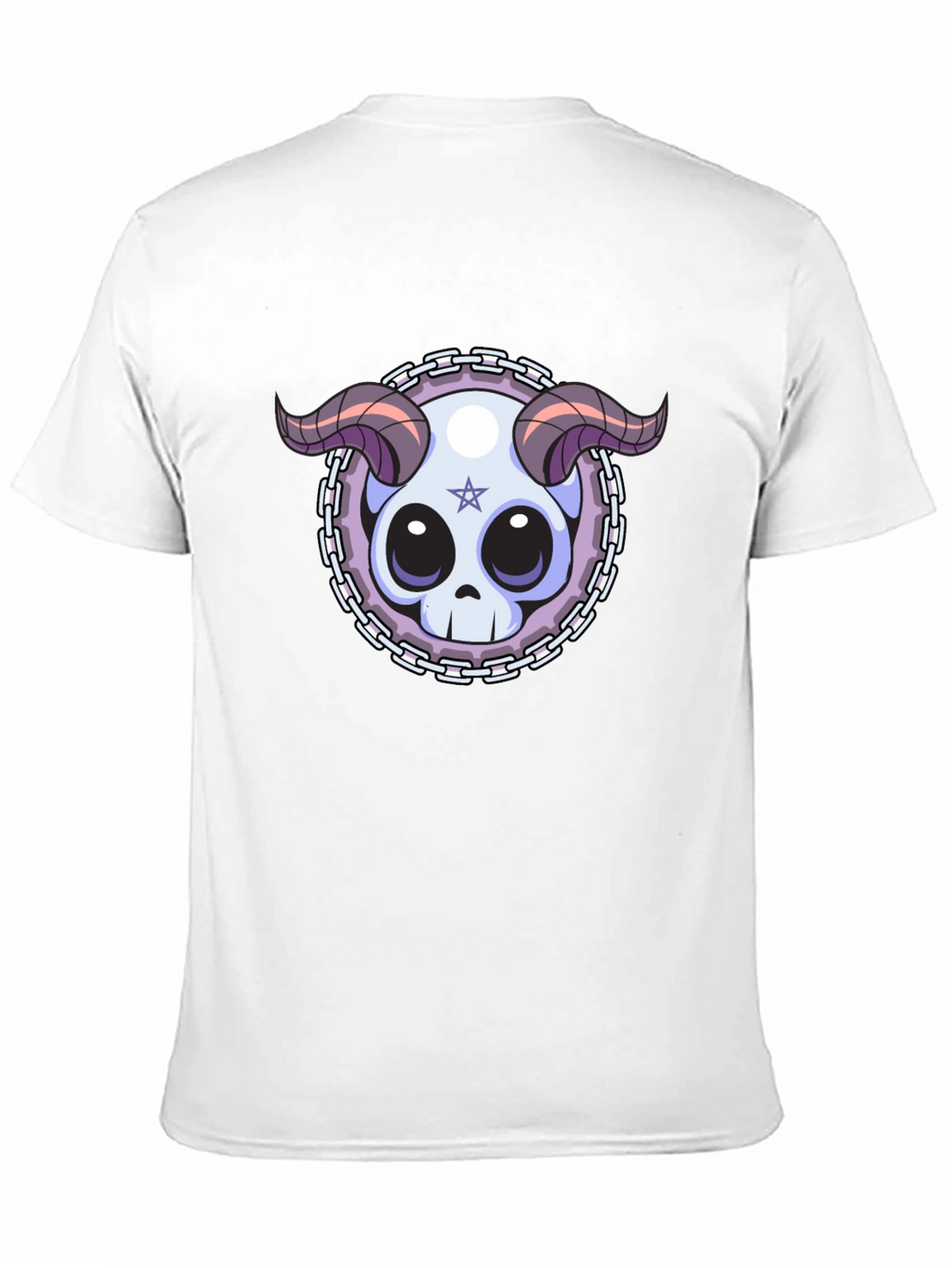Skull & Horns Graphic Tee - Edgy Style