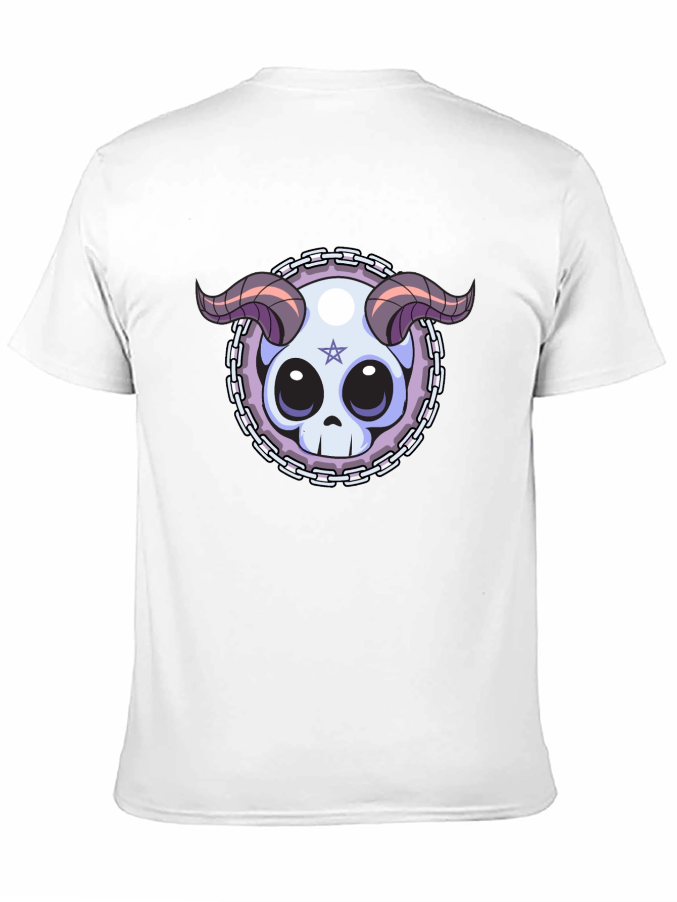 Skull & Horns Graphic Tee - Edgy Style
