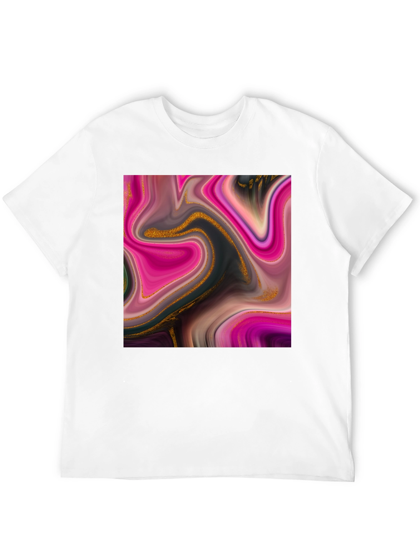 Abstract Swirl Tee - Artistic Mens Black T-Shirt
