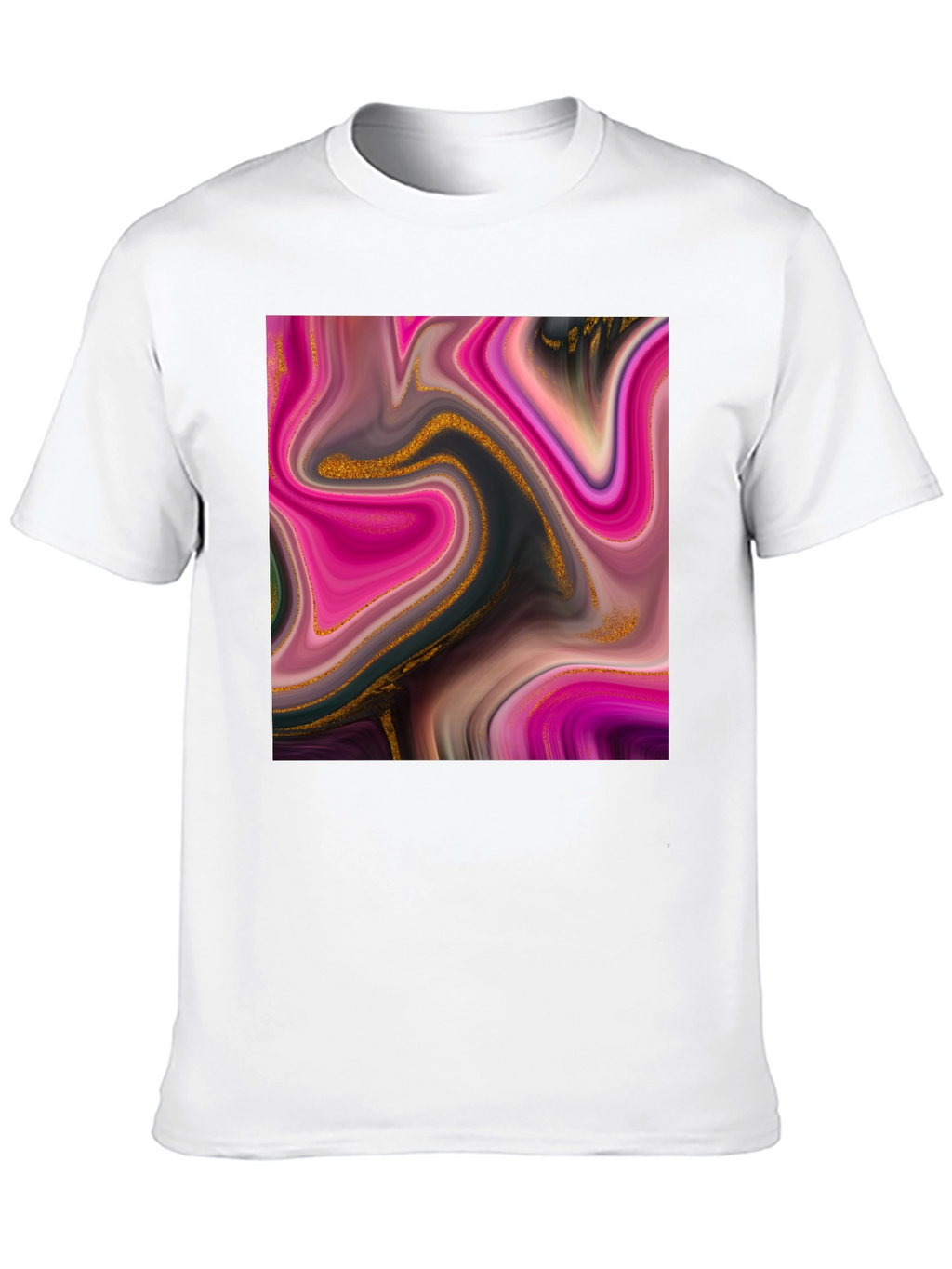 Abstract Swirl Tee - Artistic Mens Black T-Shirt