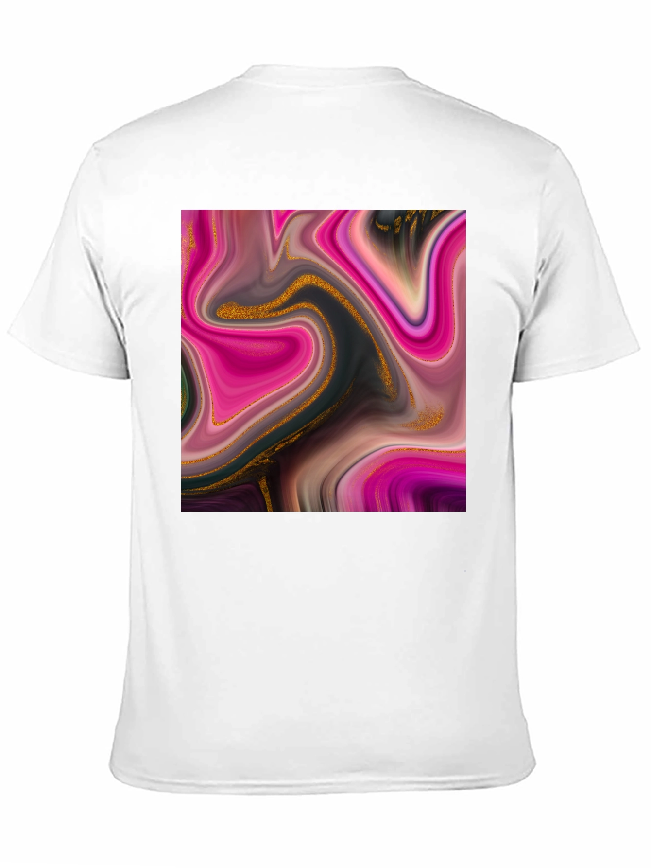 Abstract Swirl Tee - Artistic Mens Black T-Shirt