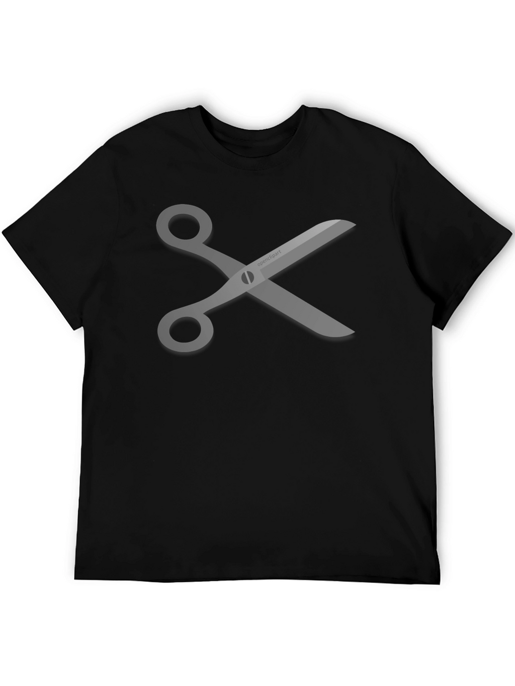 Scissors Graphic Tee - Stylish Black T-Shirt