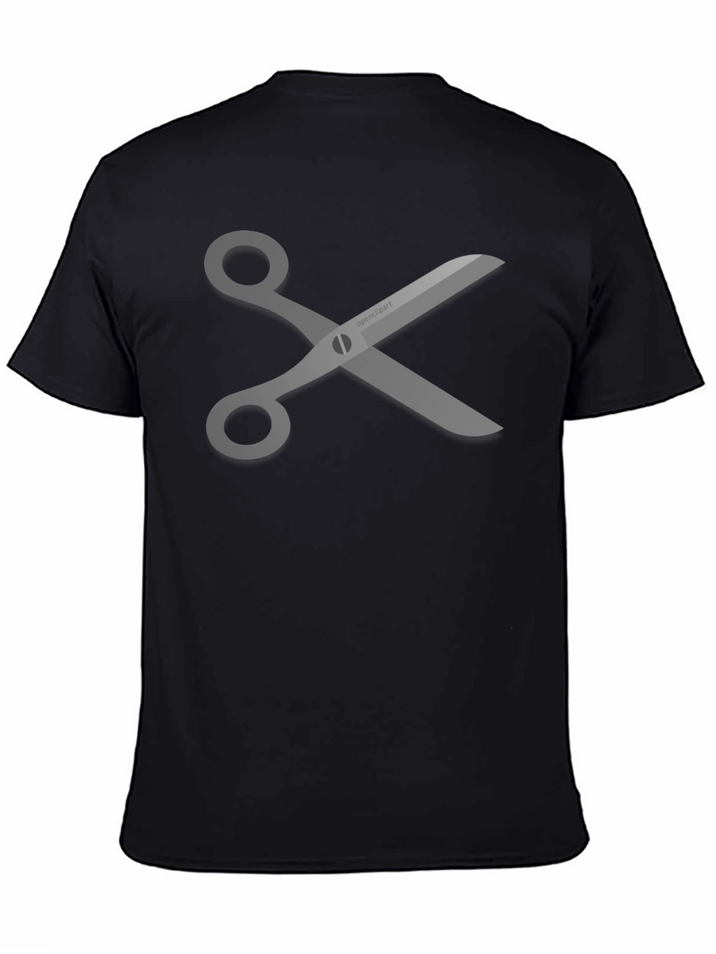 Scissors Graphic Tee - Stylish Black T-Shirt