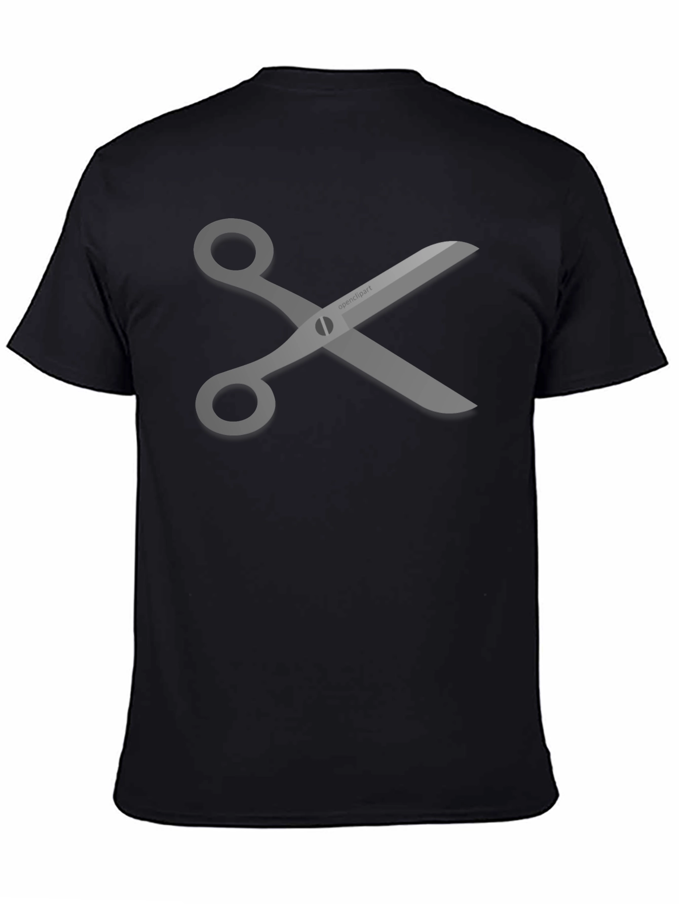 Scissors Graphic Tee - Stylish Black T-Shirt
