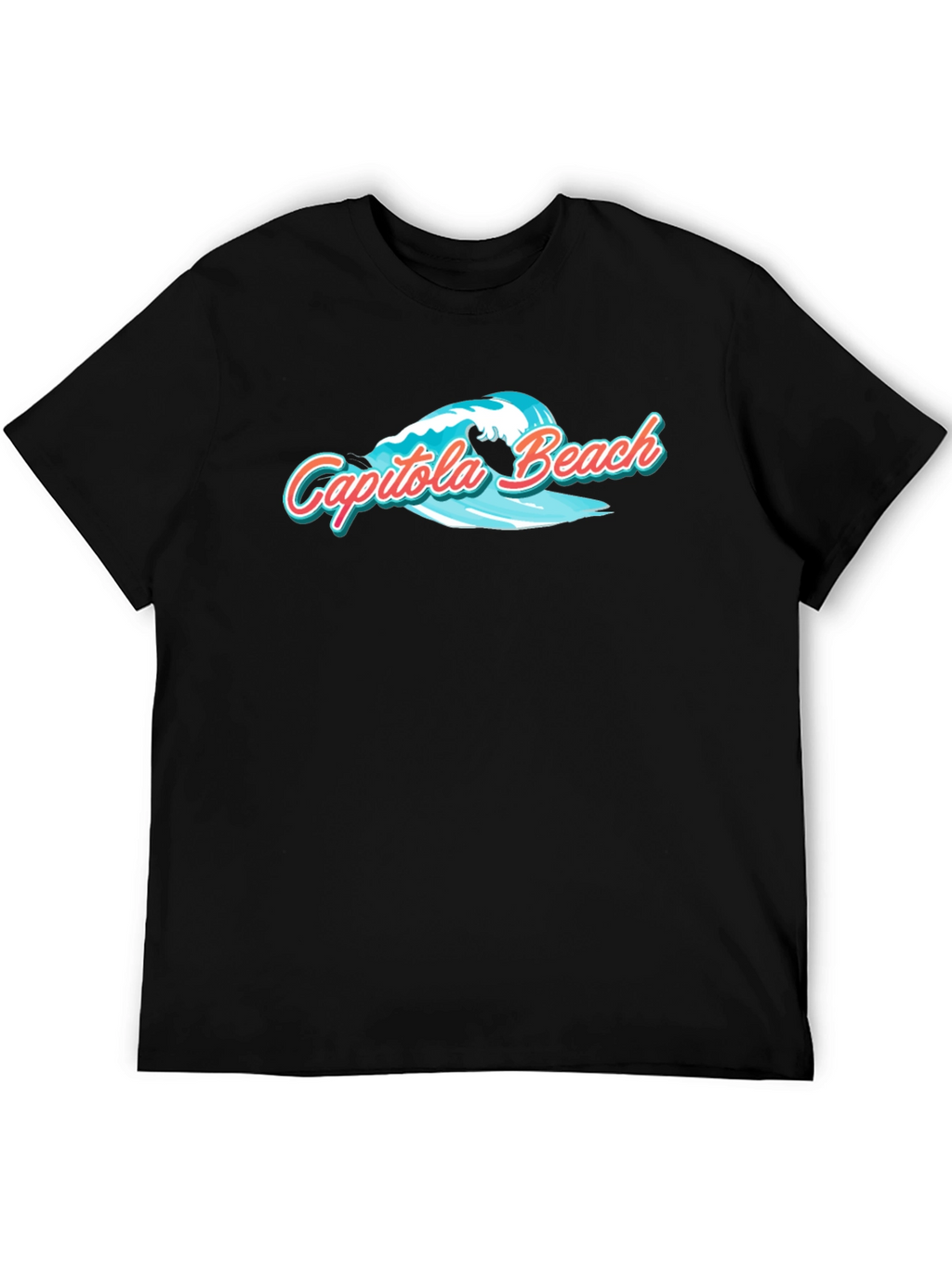 Capitola Beach Graphic T-Shirt - Black