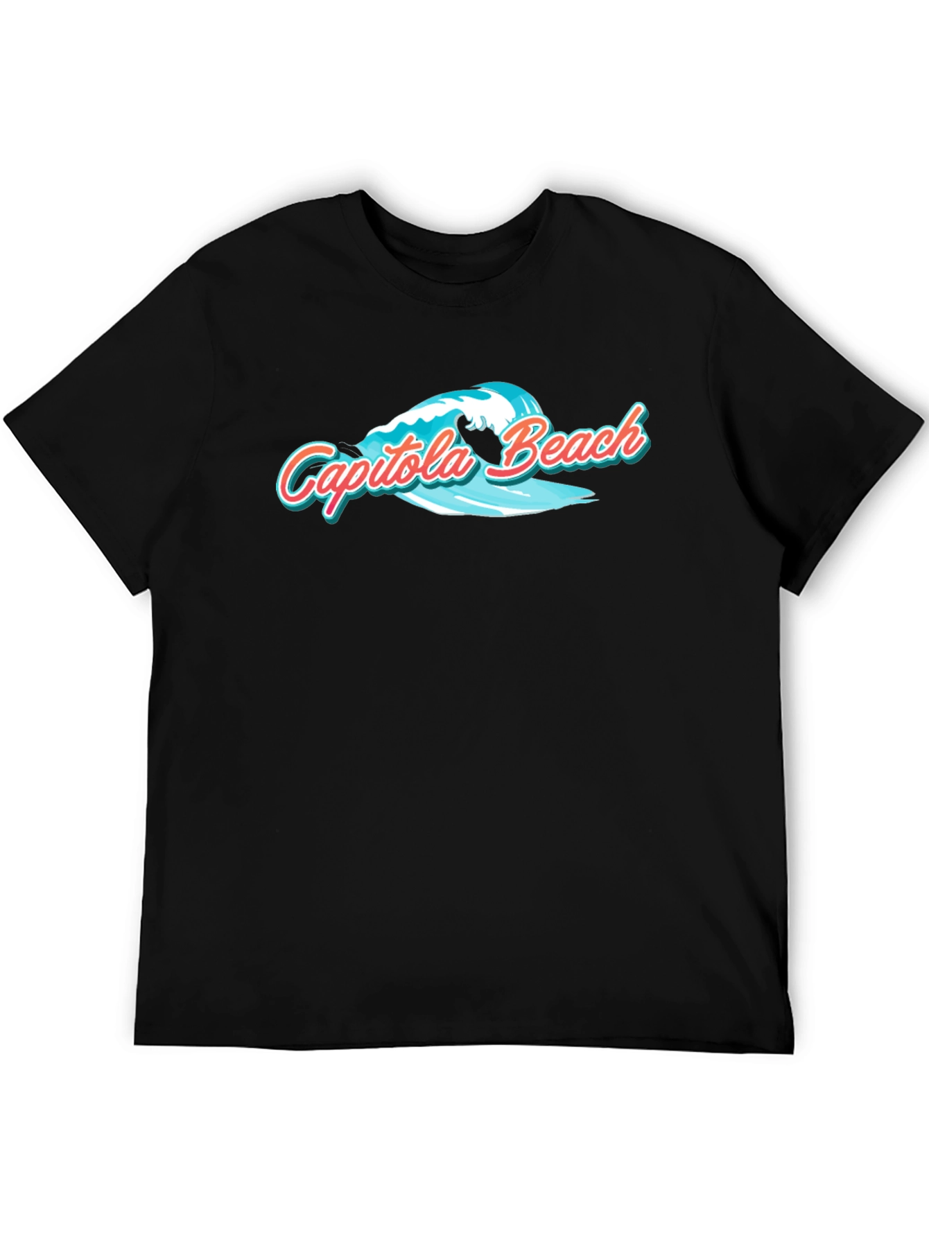 Capitola Beach Graphic T-Shirt - Black