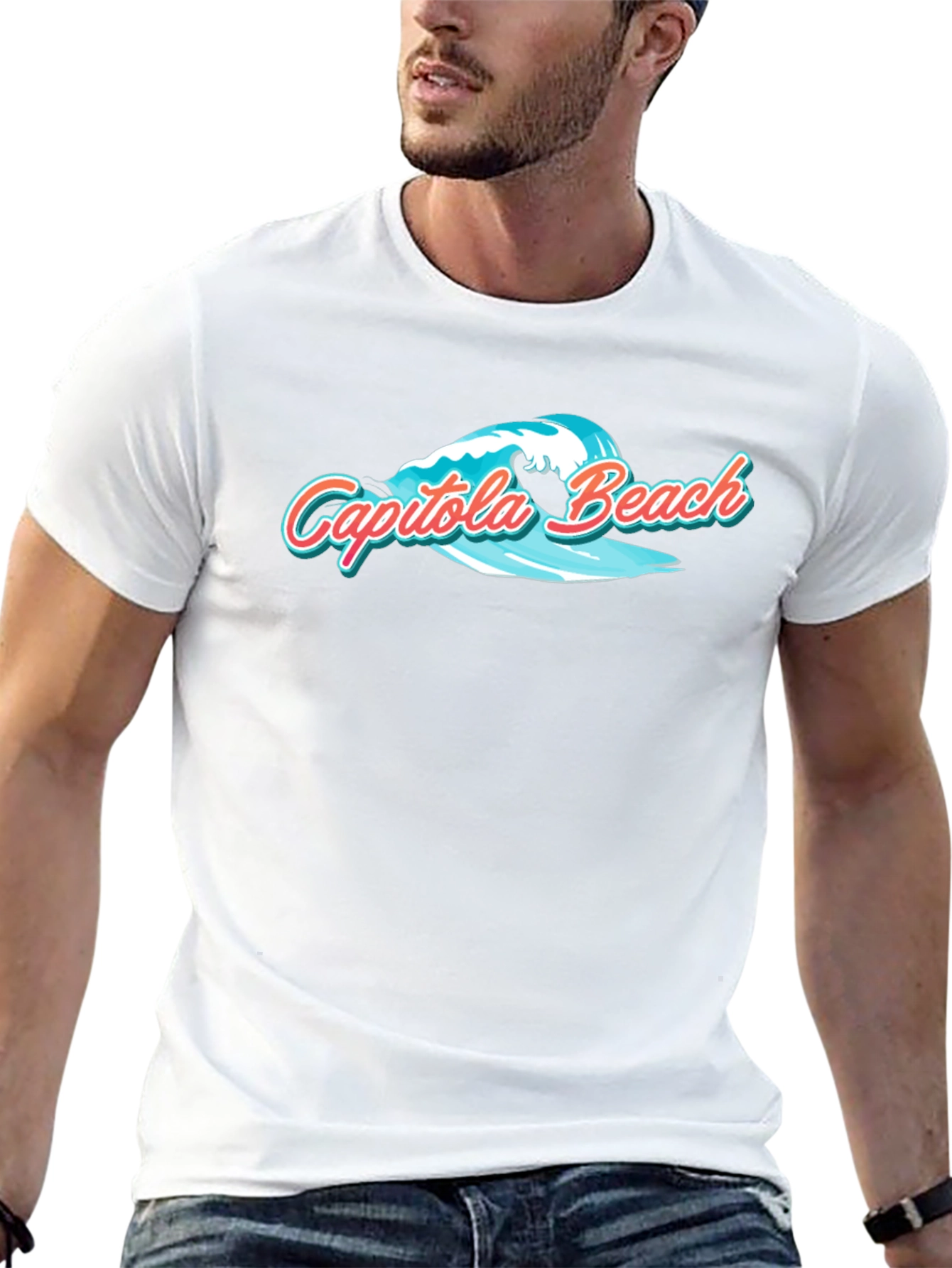 Capitola Beach Graphic T-Shirt - Black