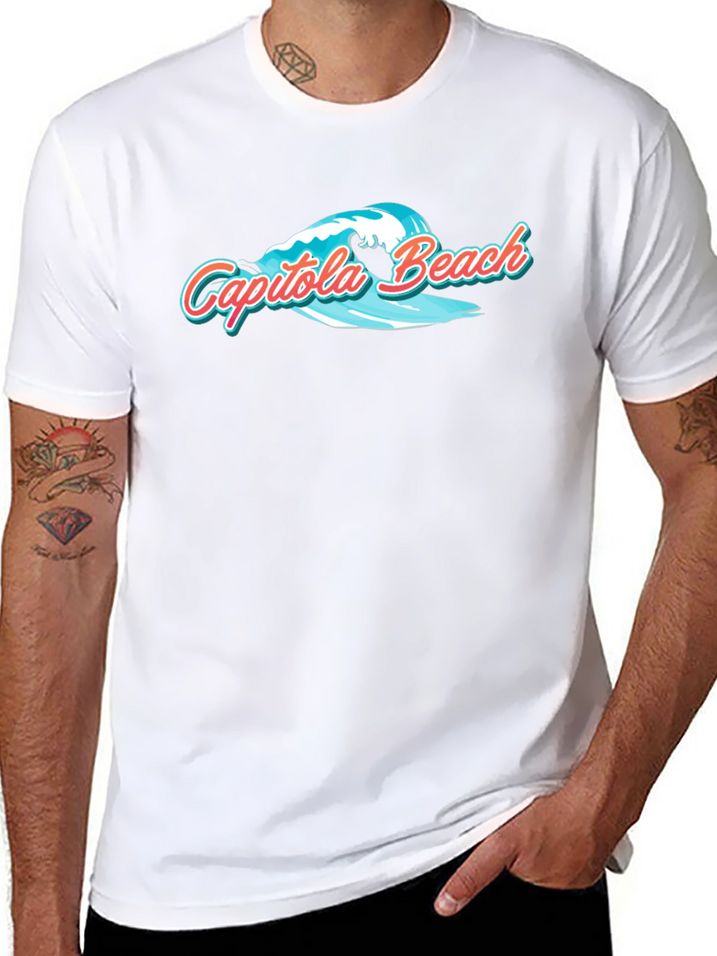 Capitola Beach Graphic T-Shirt - Black