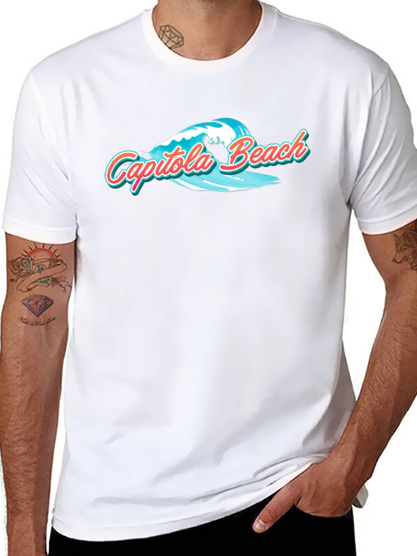 Capitola Beach Graphic T-Shirt - Black