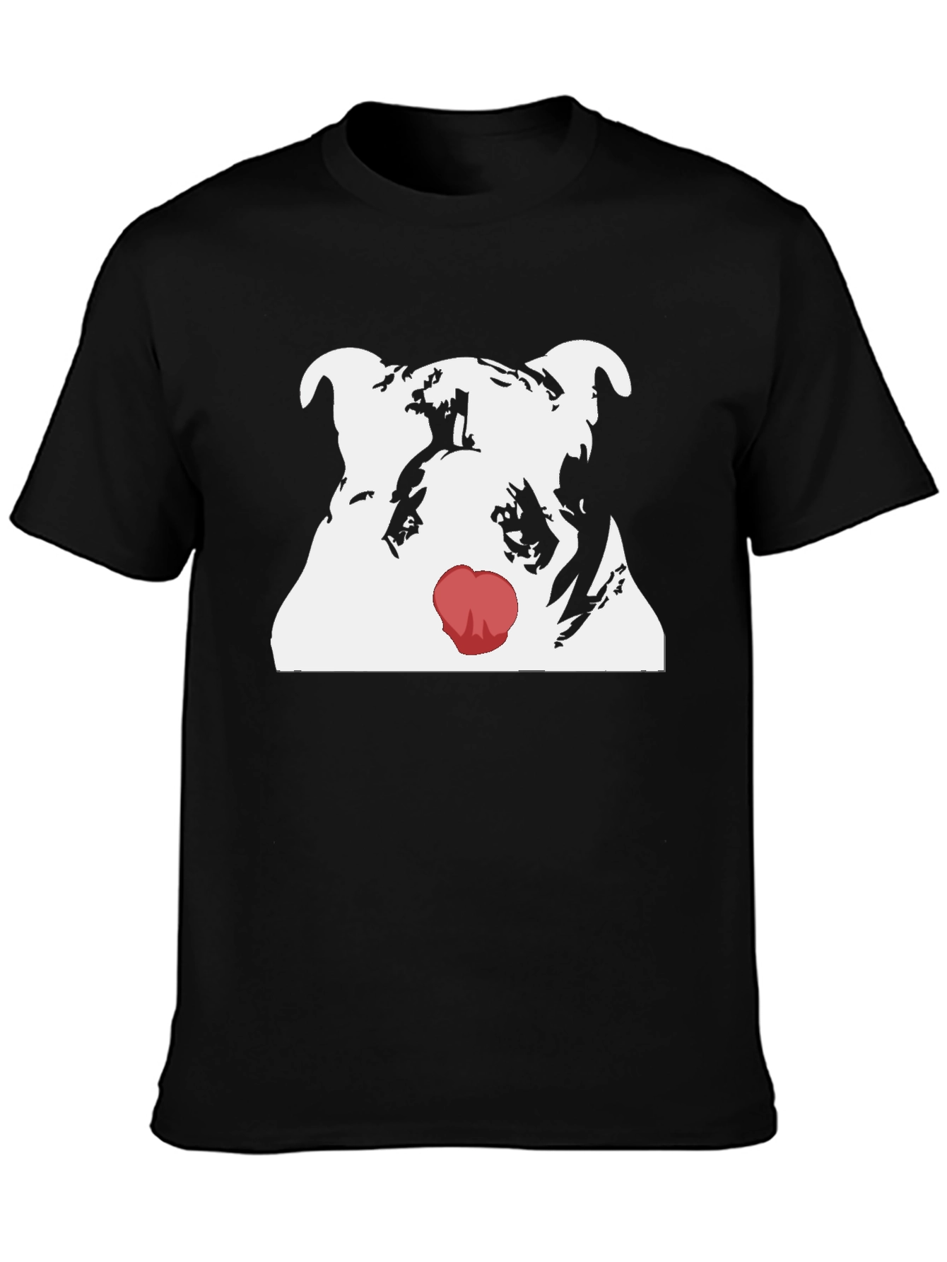 Dog Red Nose T-Shirt - Cool Graphic Tee