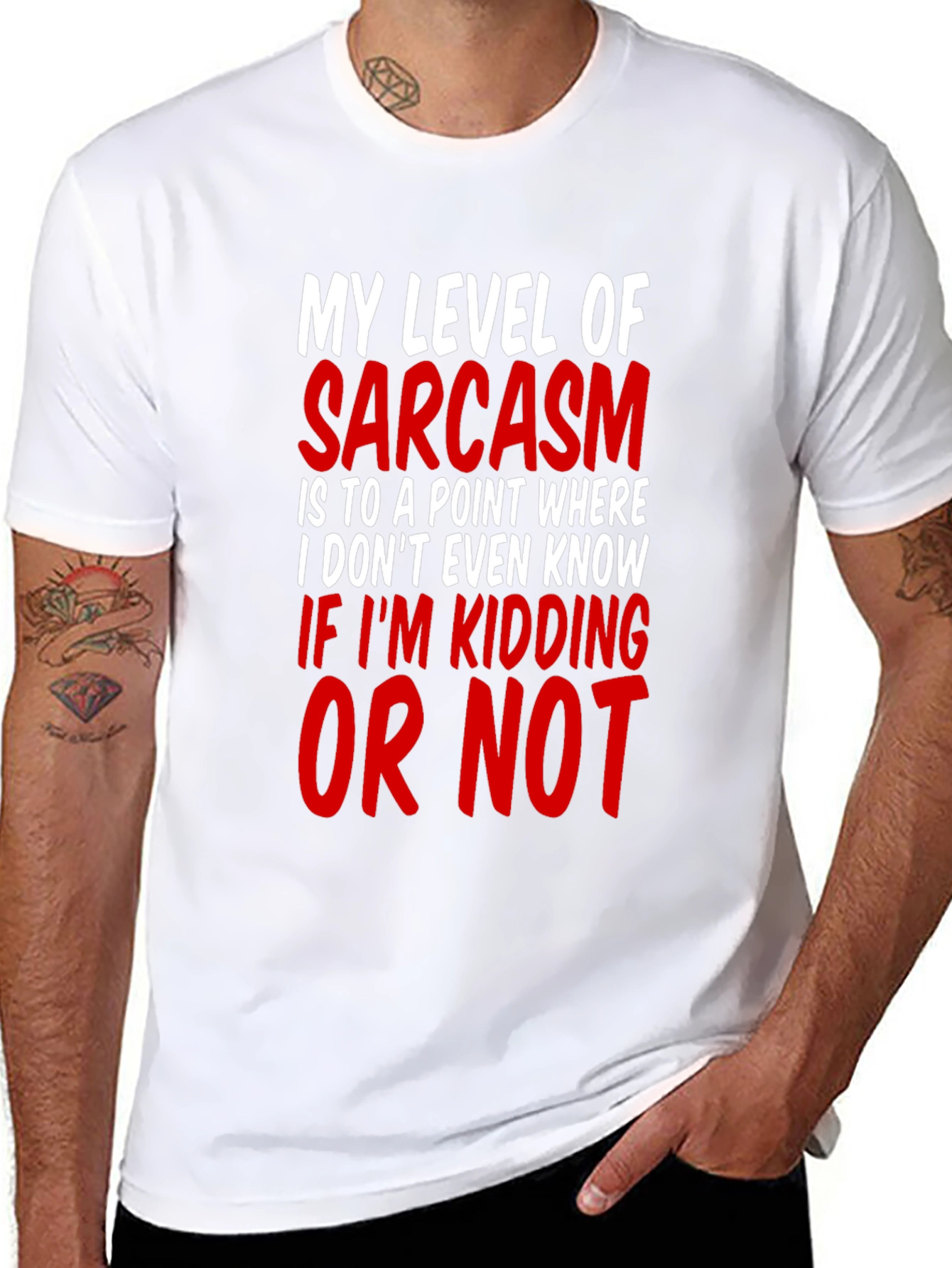 Sarcasm Level Mens T-Shirt Funny Graphic Tee