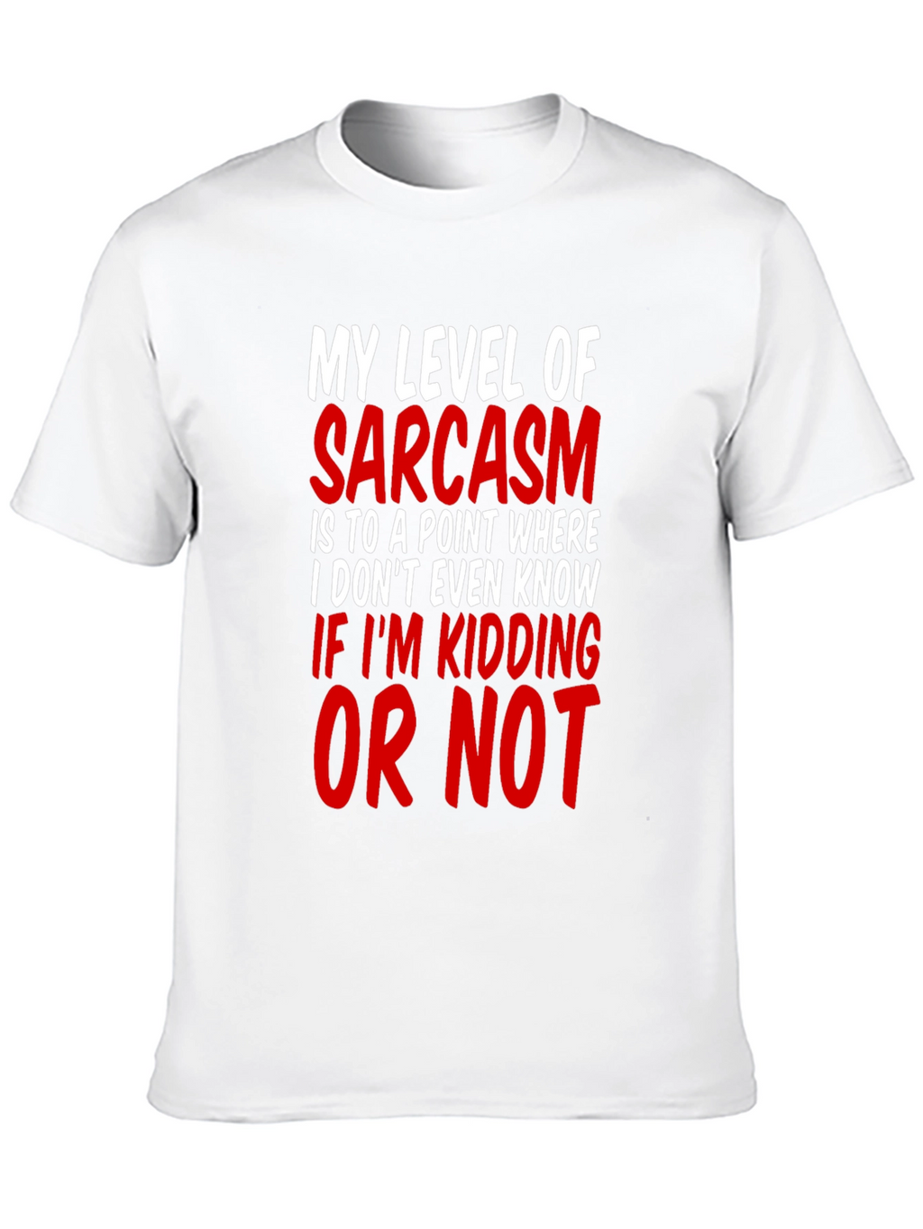 Sarcasm Level Mens T-Shirt Funny Graphic Tee