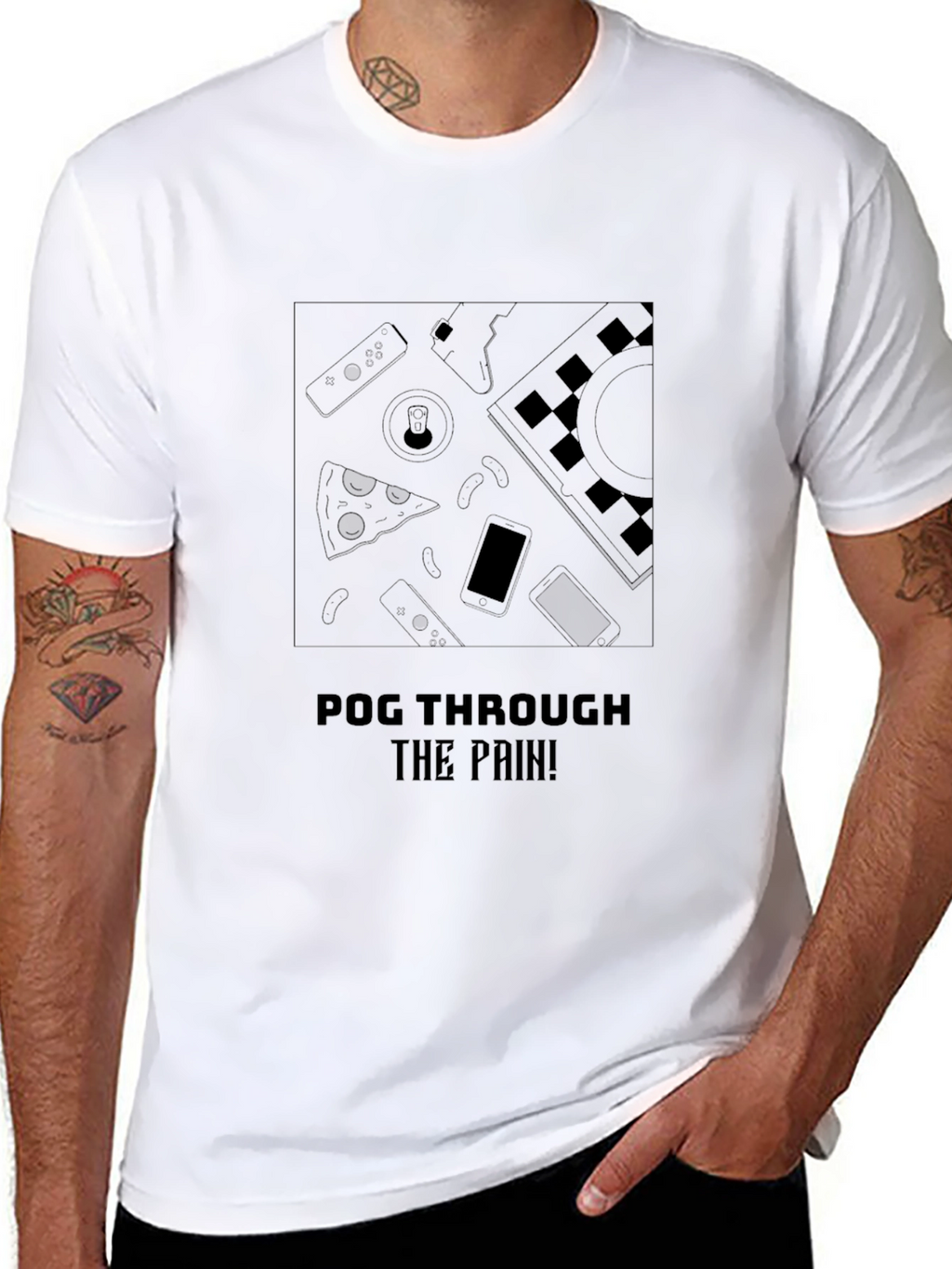 Pog Through the Pain Black T-Shirt