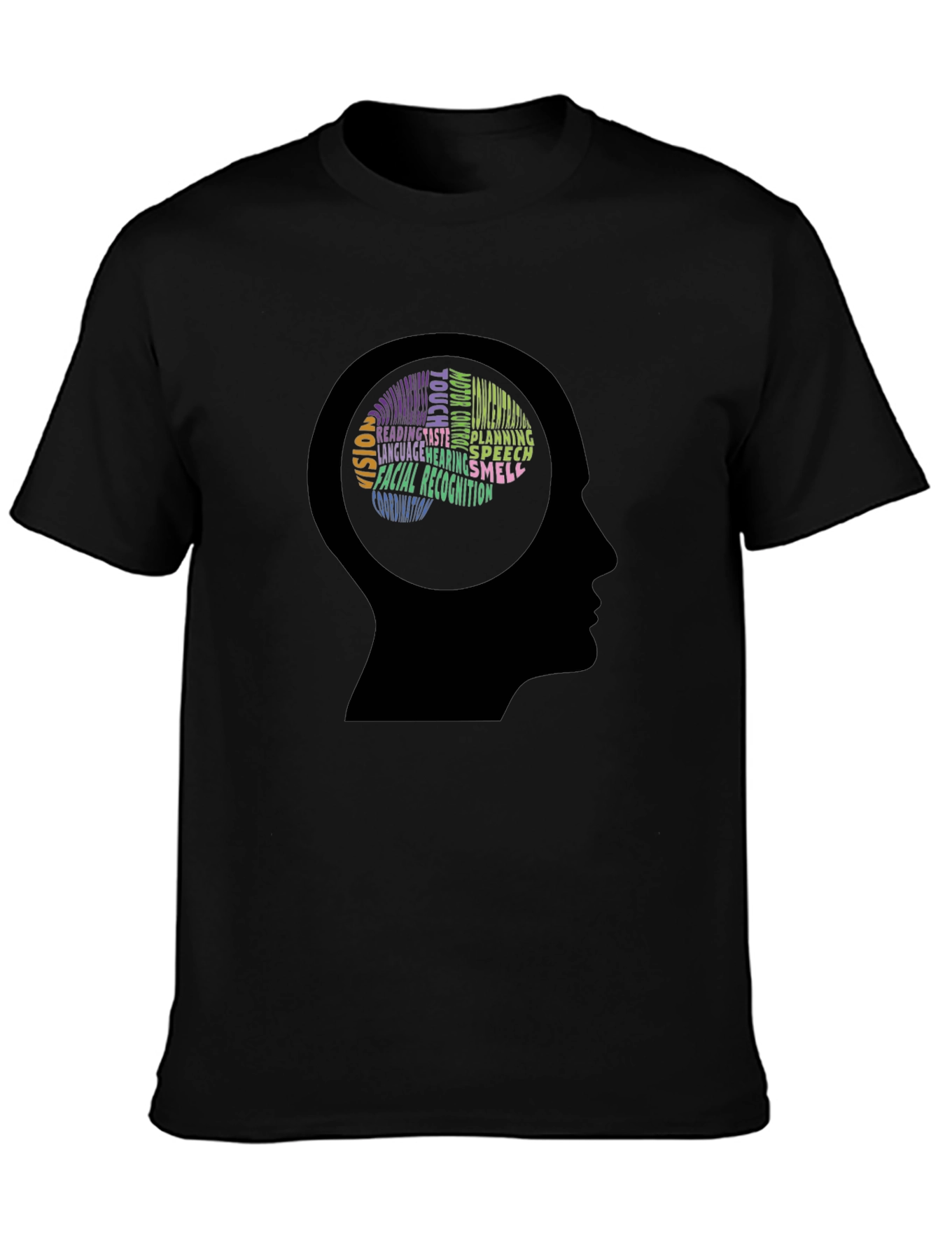 Brain Function Word Art Graphic T-Shirt